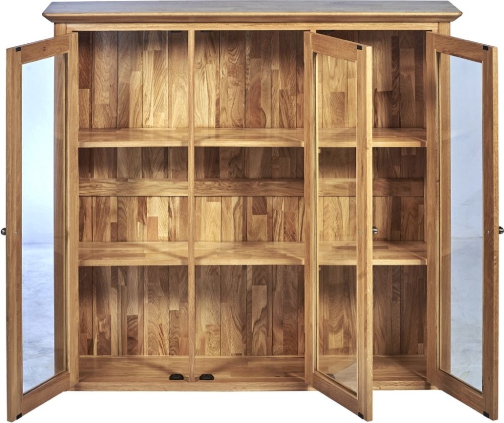 Shaker Oak Glass Door Dresser Top