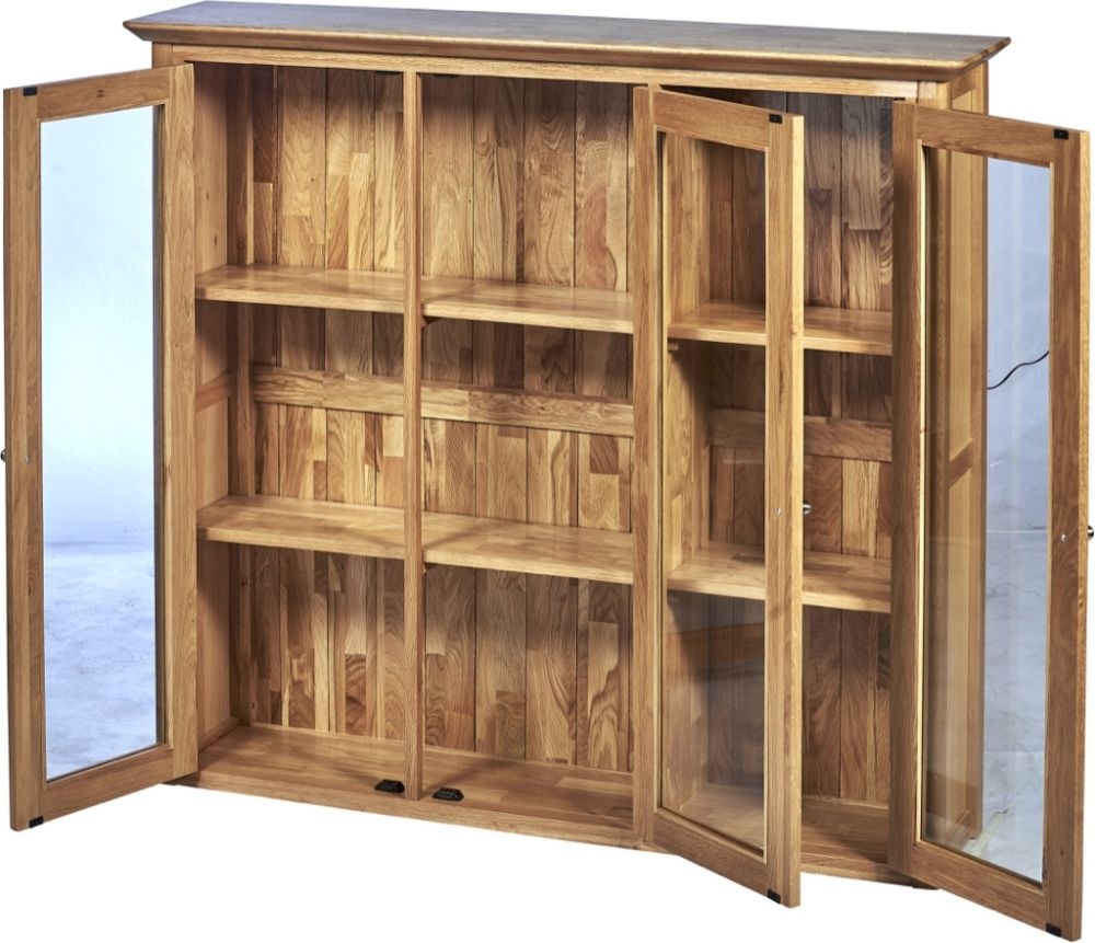 Shaker Oak Glass Door Dresser Top