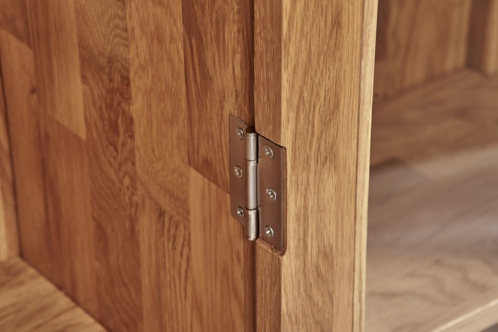 Shaker Oak Glass Door Dresser Top