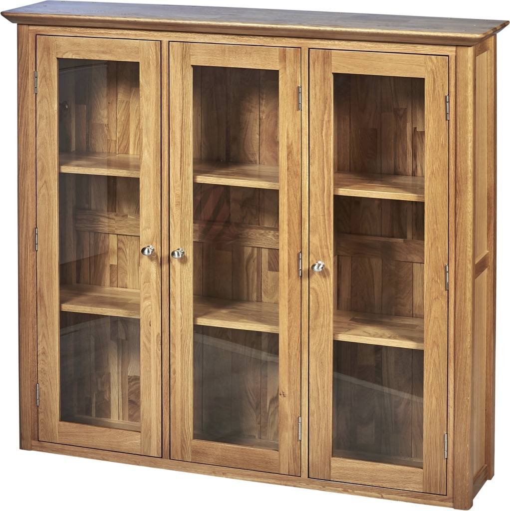 Shaker Oak Glass Door Dresser Top