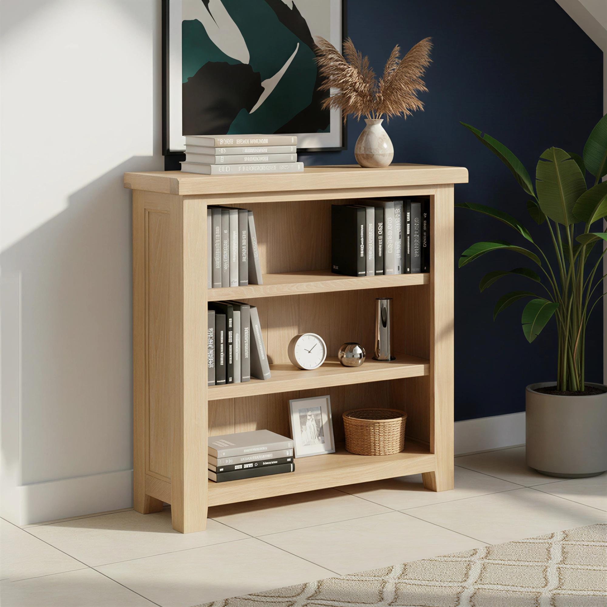 Wilmont Bookcase - Low - Oak