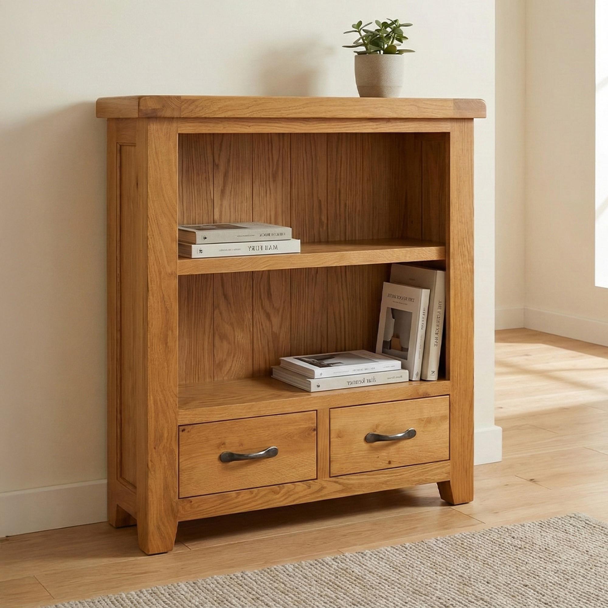 Somer Bookcase - Low - Oak