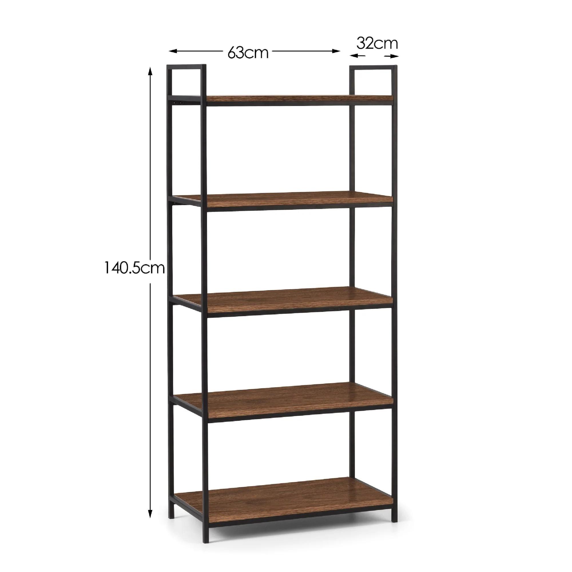 Tribeca Open Tall Shelving Unit - Walnut