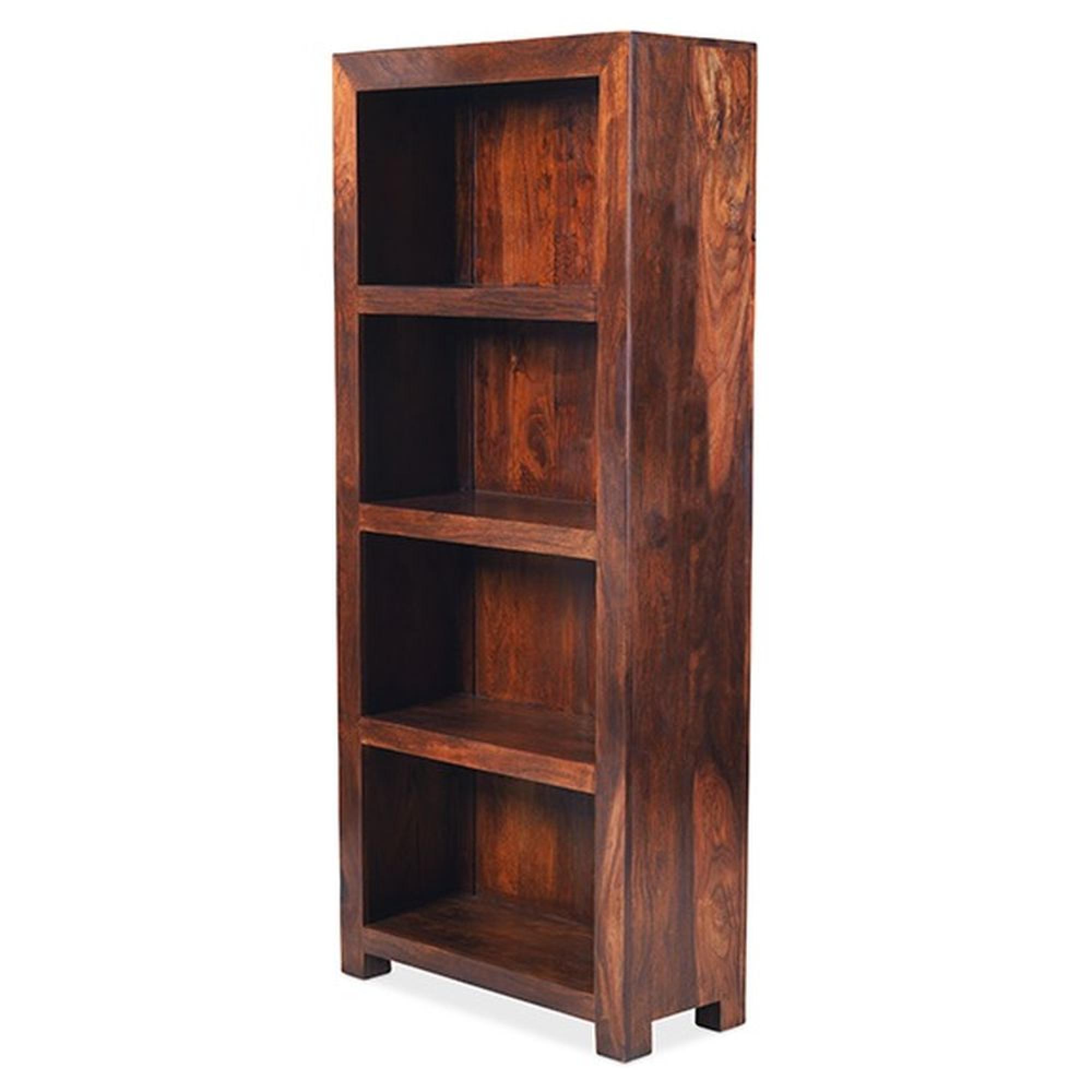 Cube Sheesham Narrow Bookcase