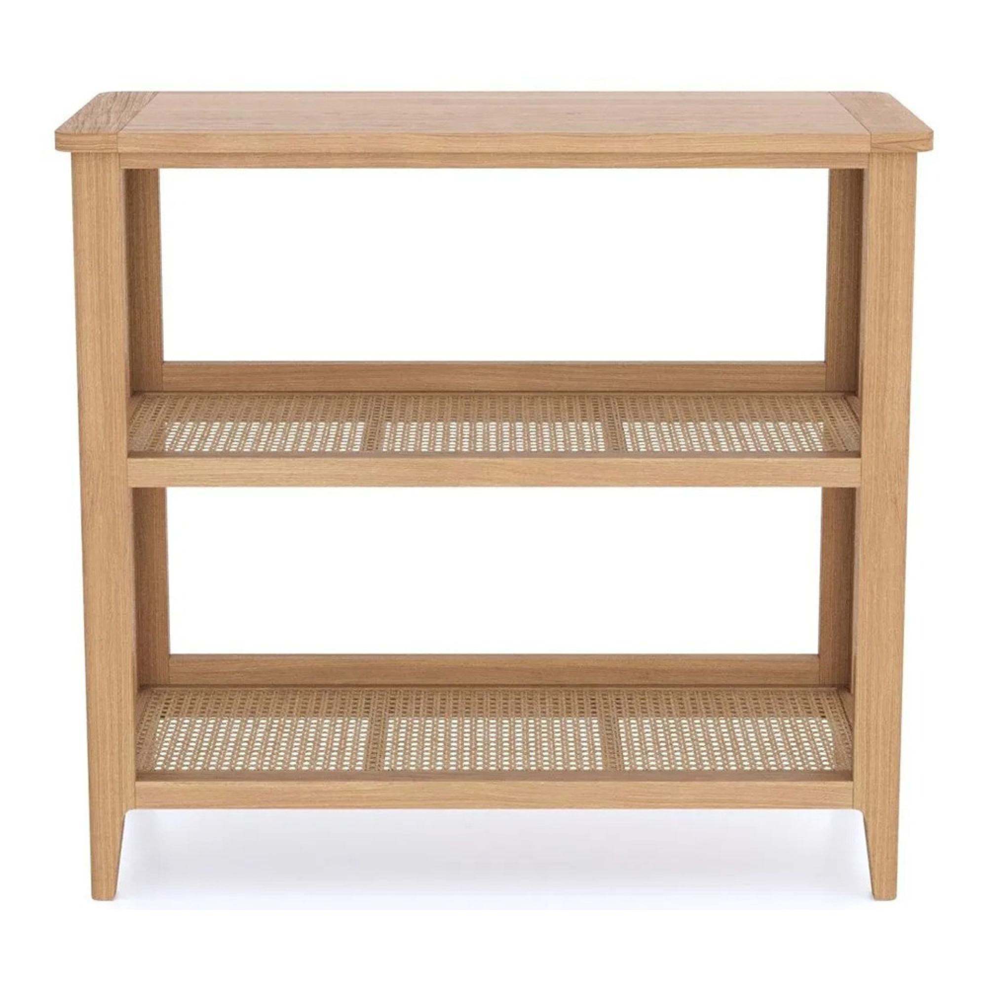 Henley Oak and Rattan Bookshelf