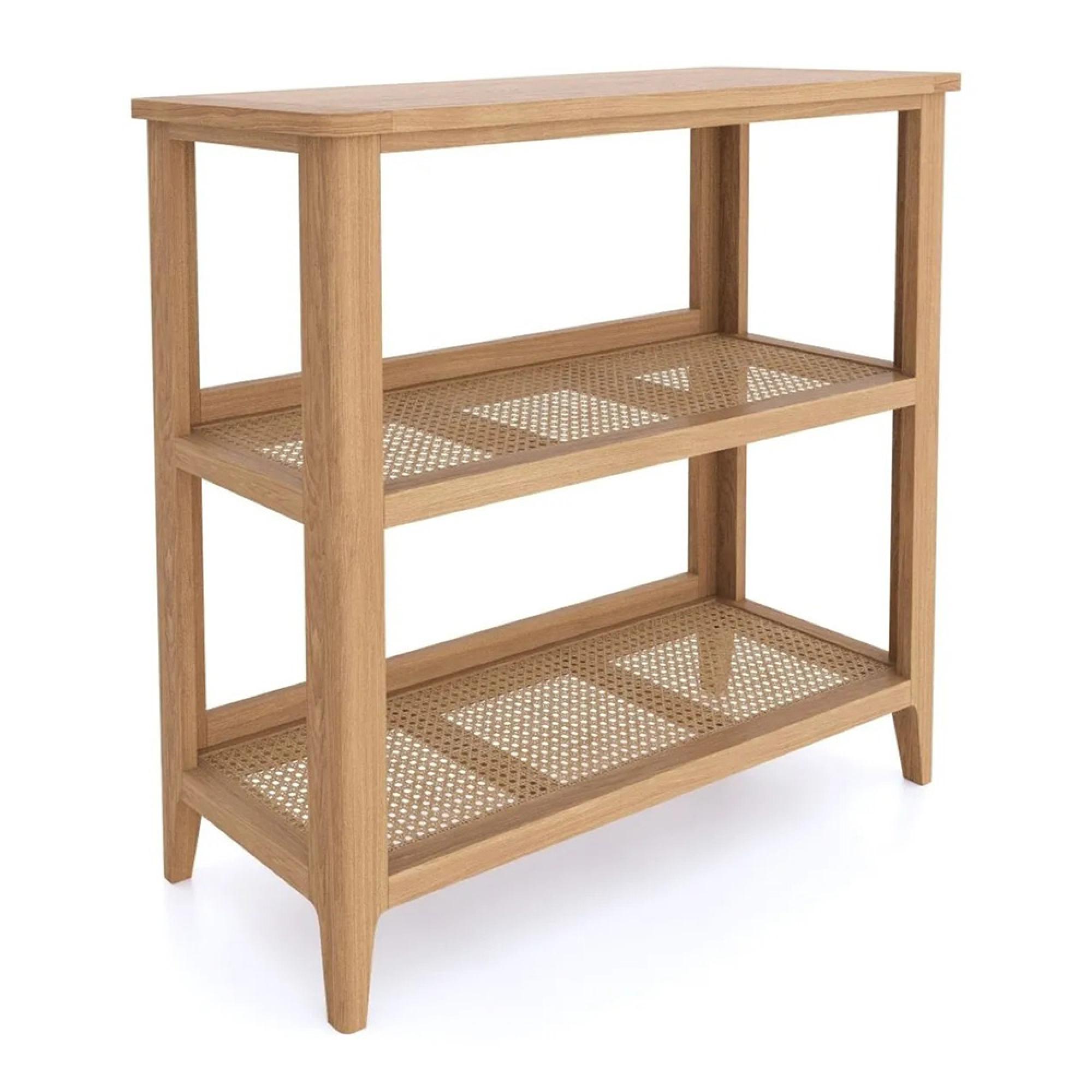 Henley Oak and Rattan Bookshelf