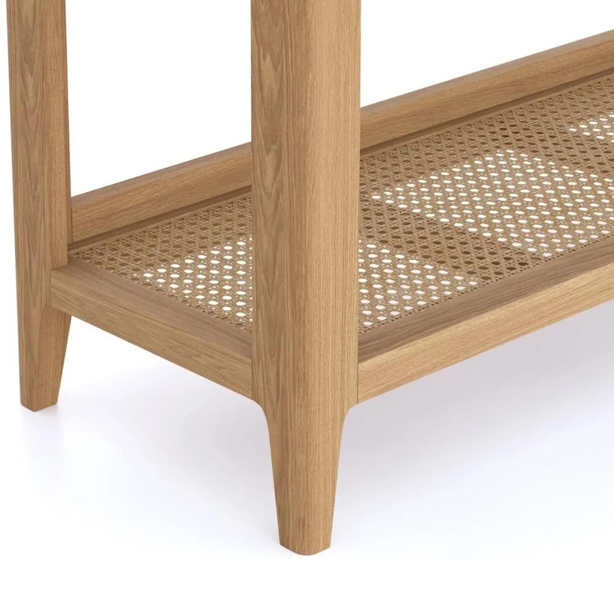 Henley Oak and Rattan Bookshelf