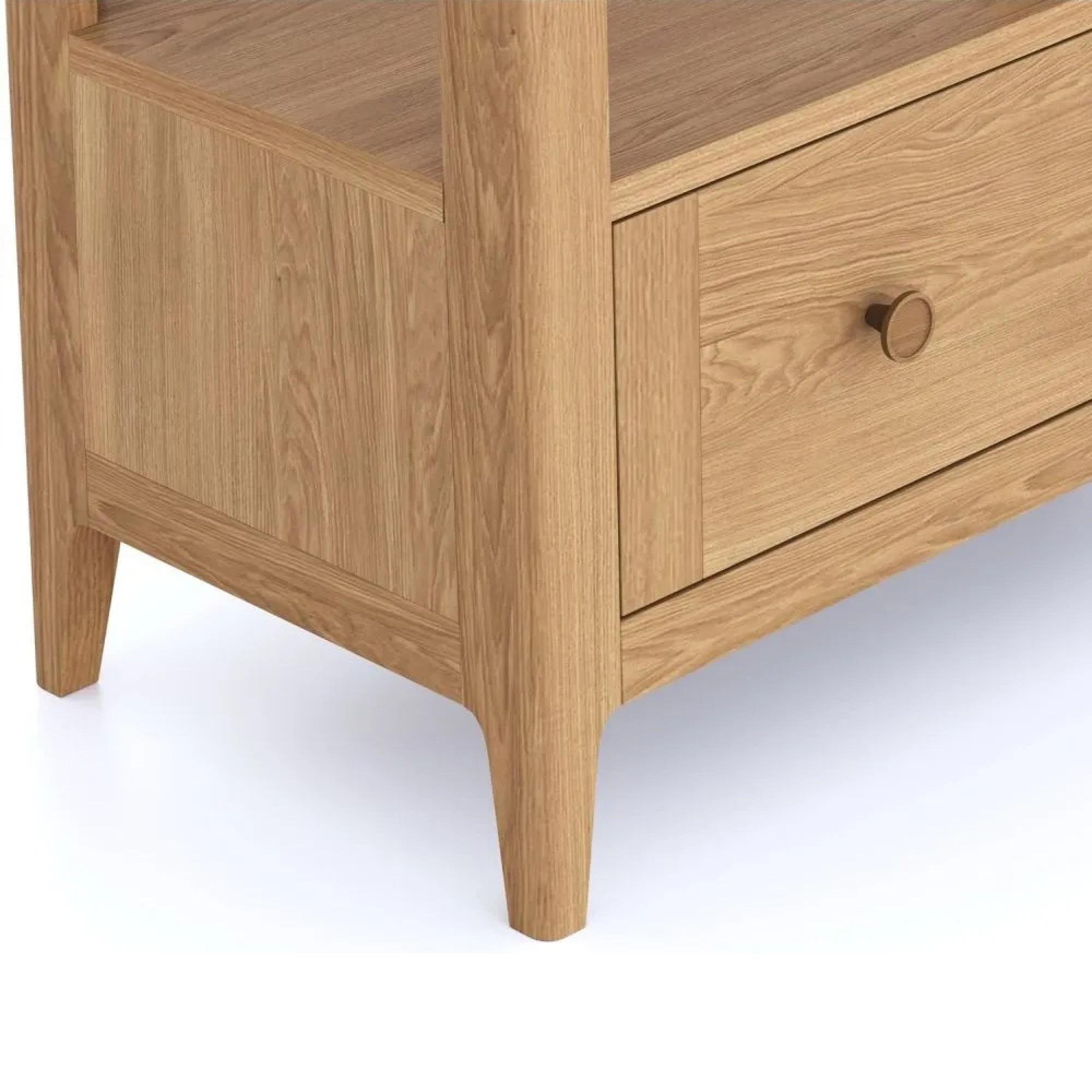 Henley Oak and Rattan Tall Bookcase