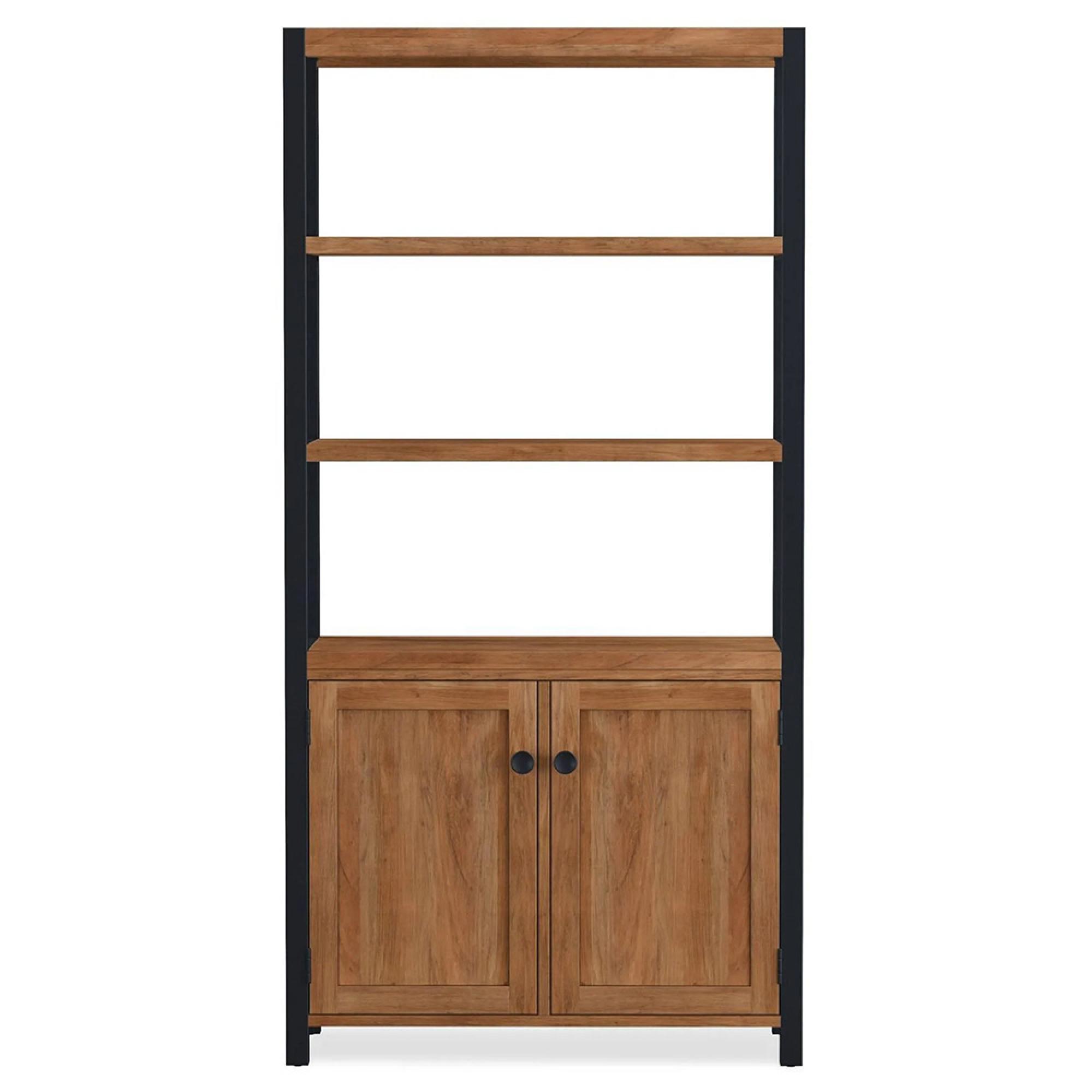 Rayne Acacia Bookcase with Cupboard