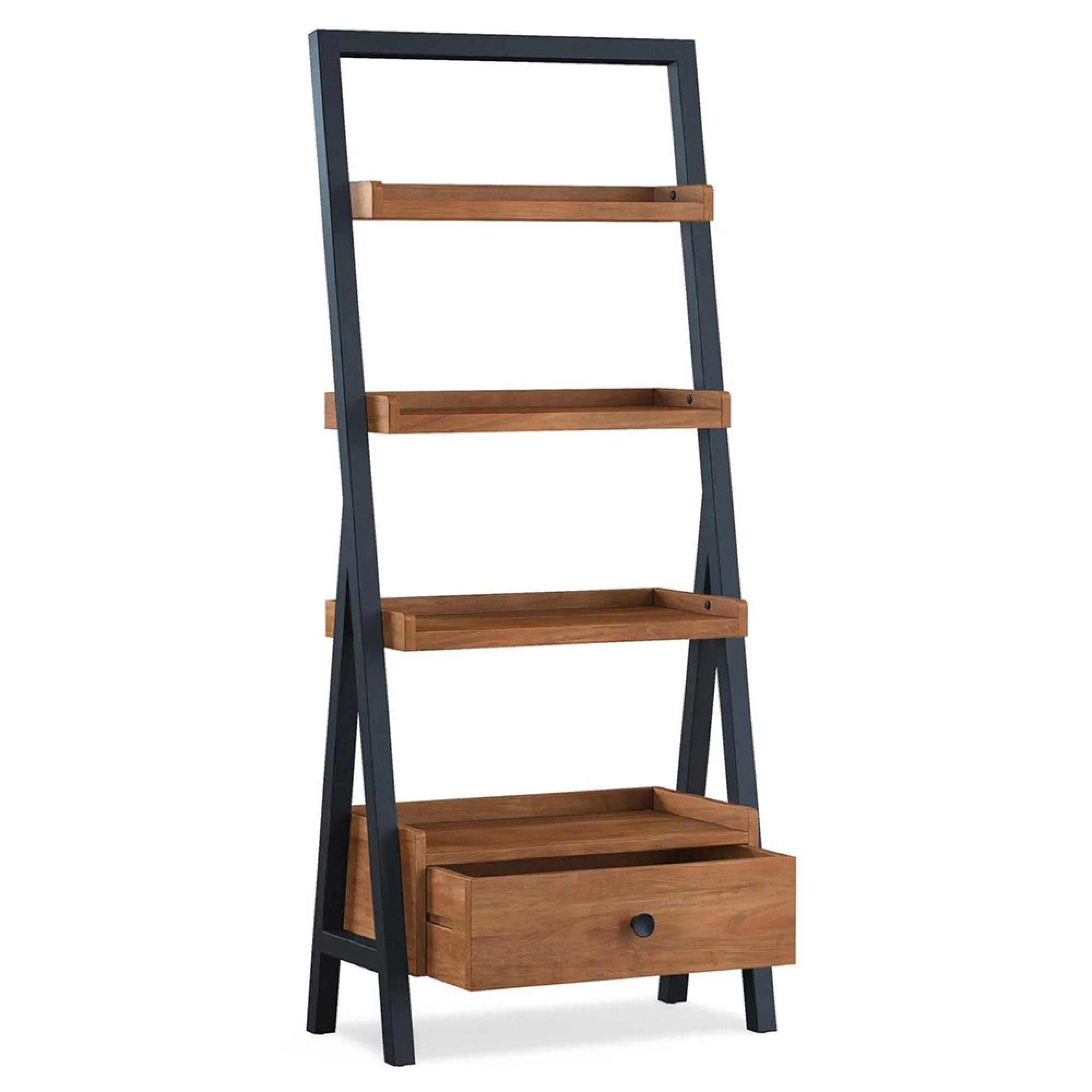Rayne Acacia Ladder Bookcase