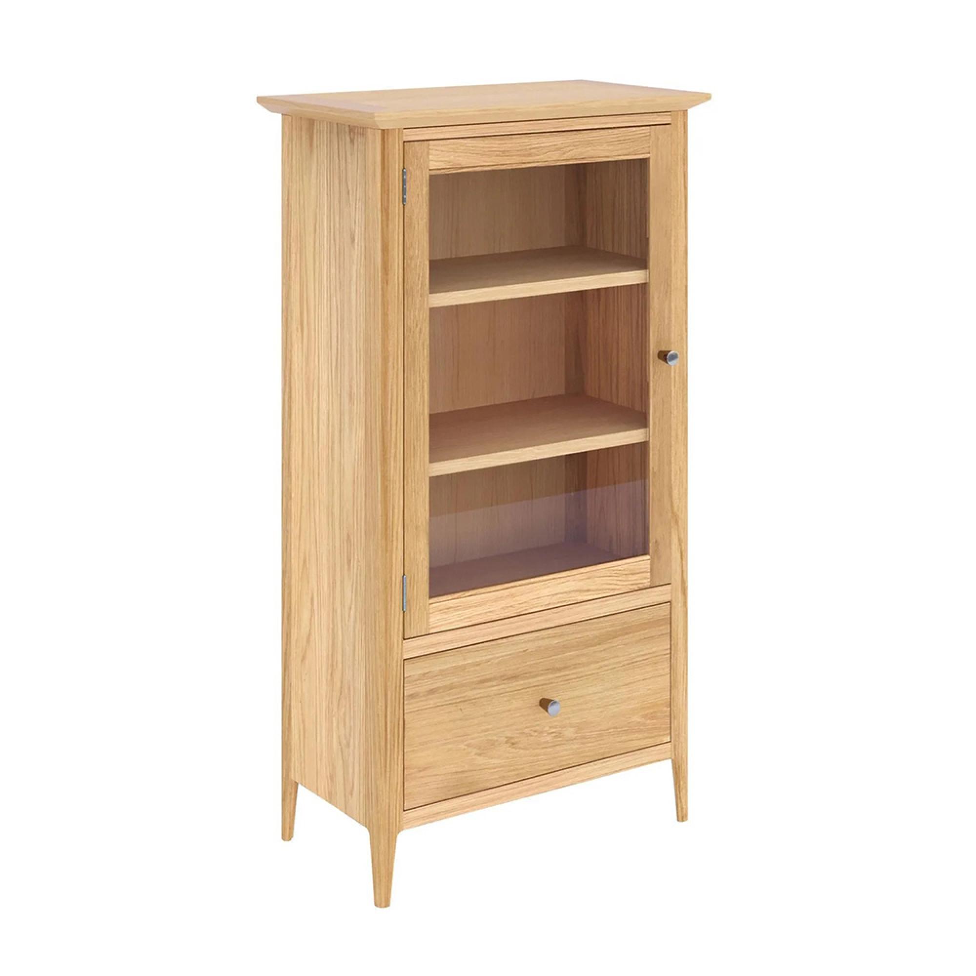 Selene Oak Glazed Bookcase