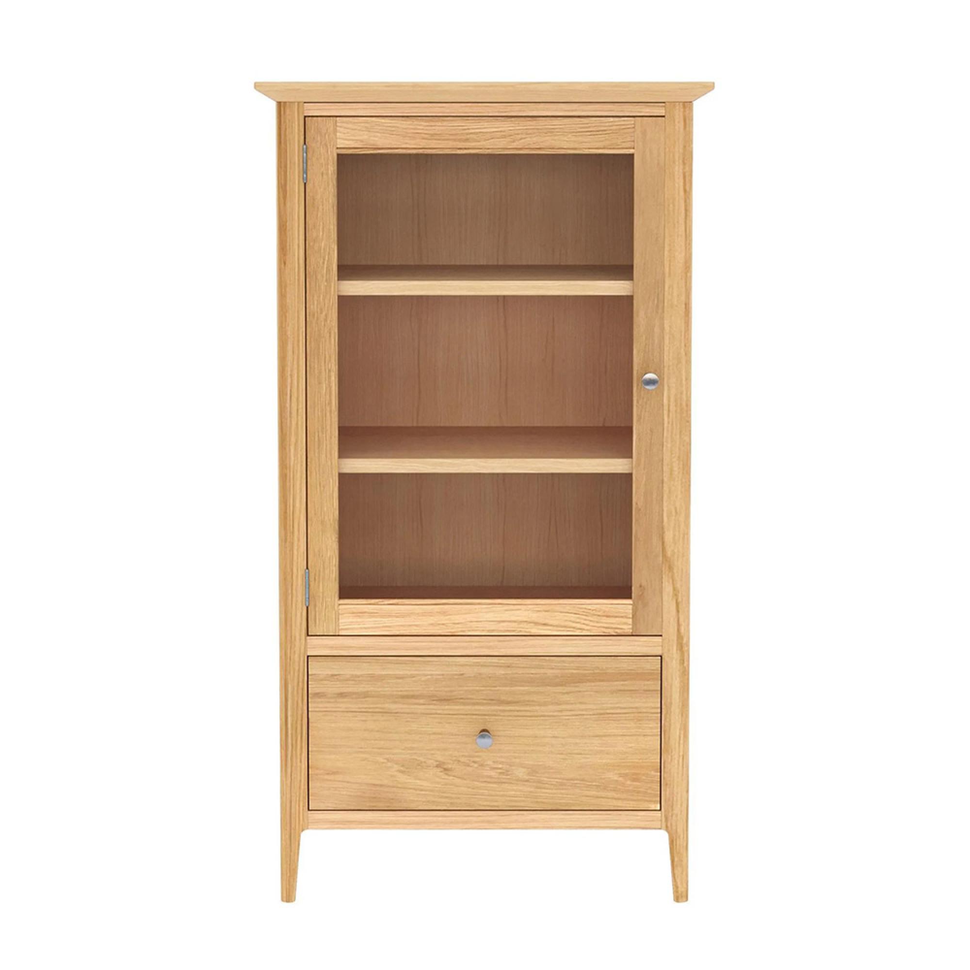 Selene Oak Glazed Bookcase