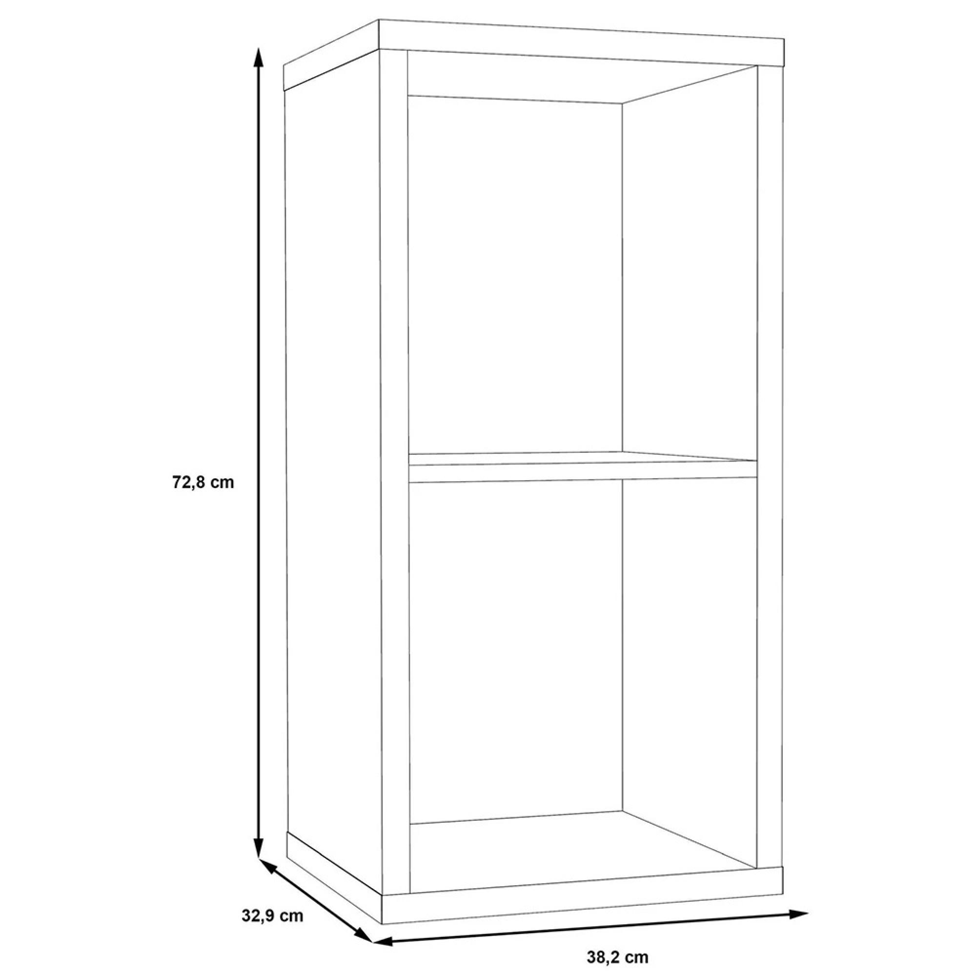 Mauro Shelving Unit - 2 Open - Artisan Oak