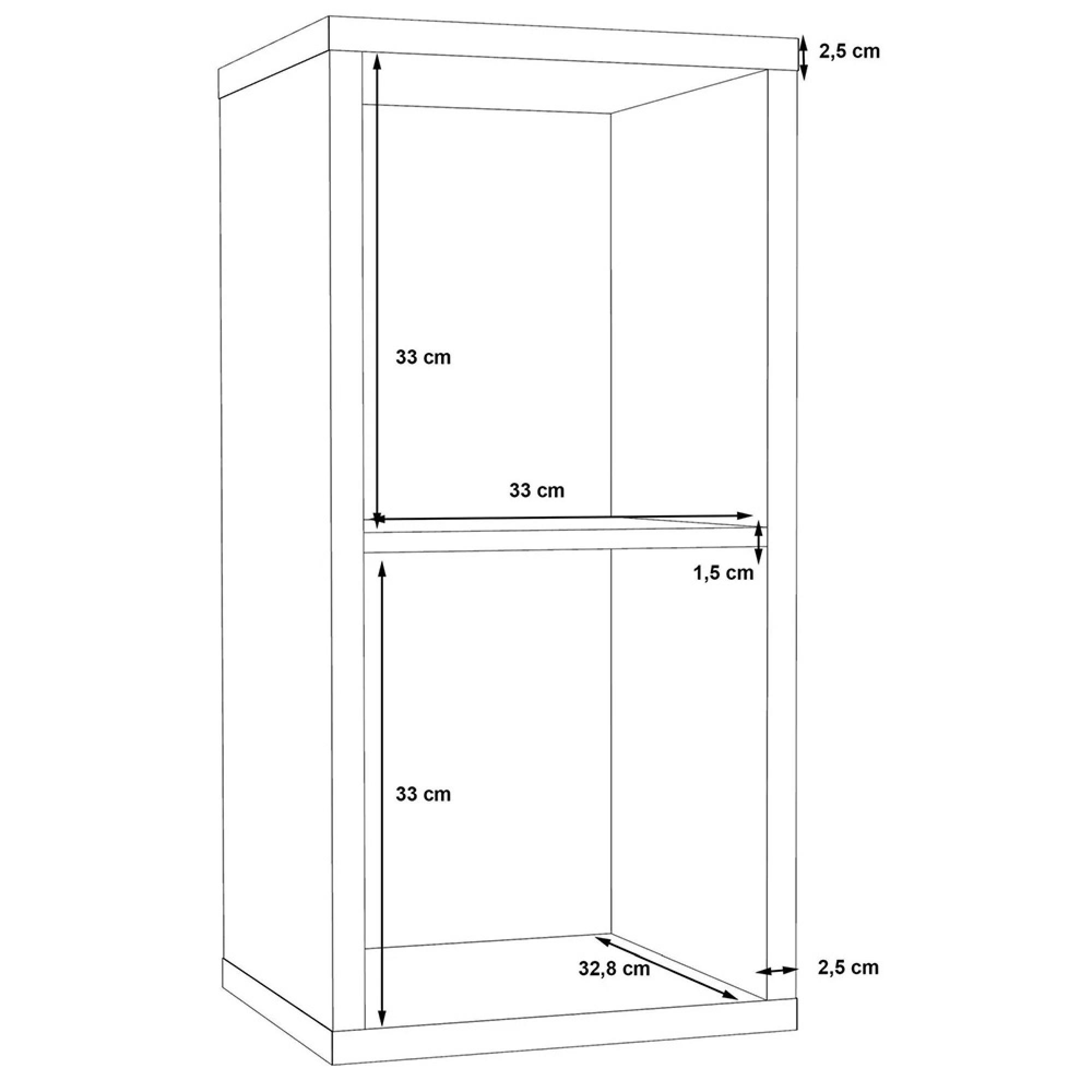 Mauro Shelving Unit - 2 Open - Artisan Oak