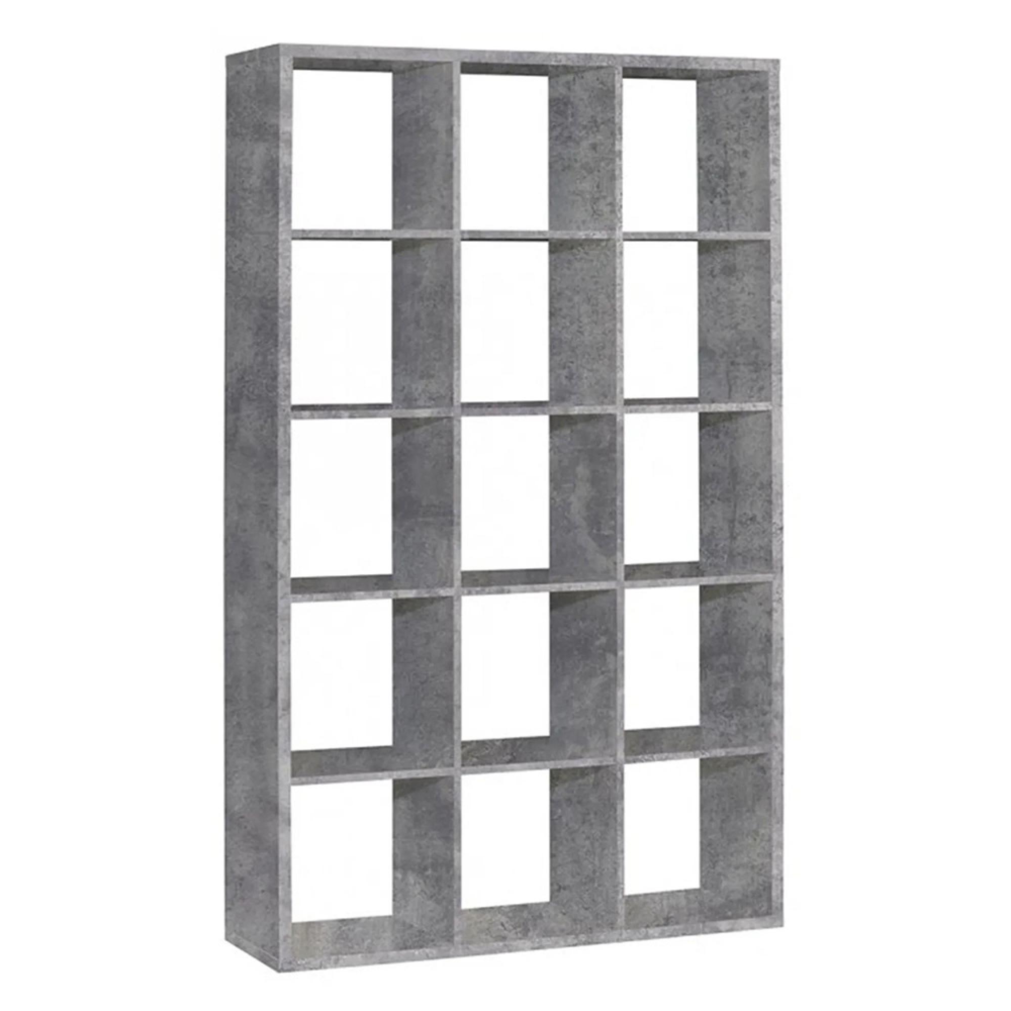 Mauro Shelving Unit - 15 Open - Grey Concrete