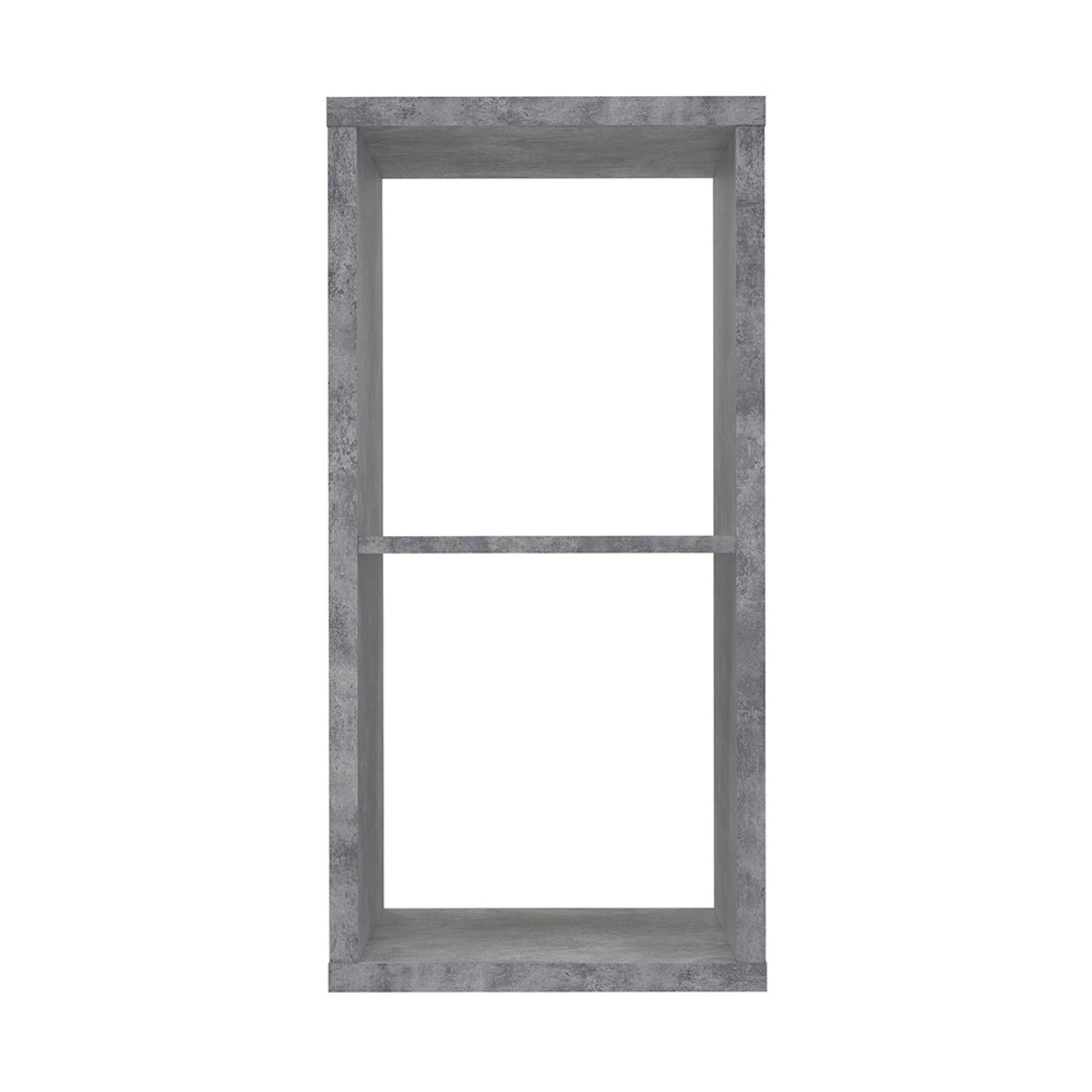 Mauro Shelving Unit - 2 Open - Grey Concrete