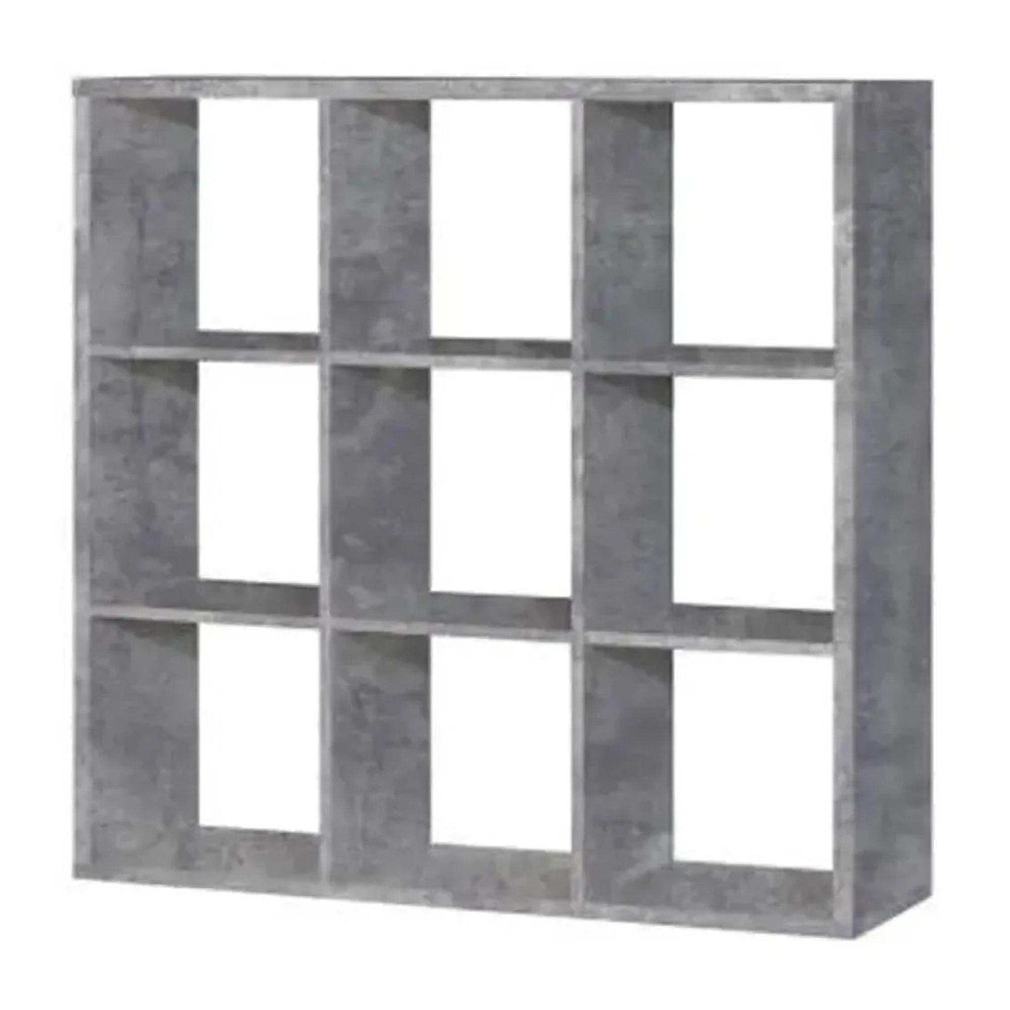 Mauro Shelving Unit - 9 Open - Grey Concrete
