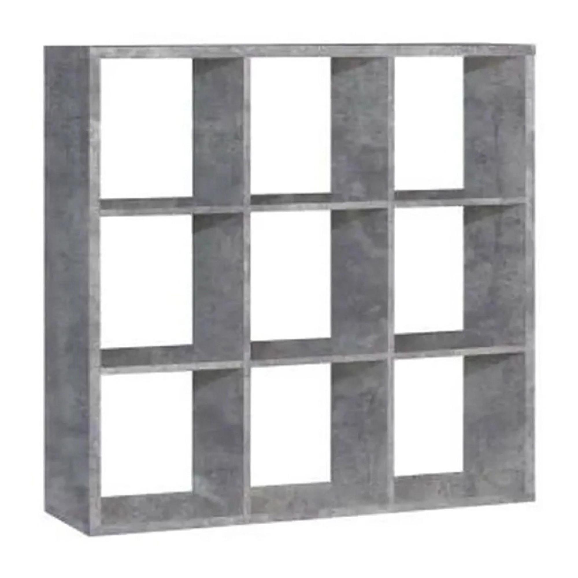 Mauro Shelving Unit - 9 Open - Grey Concrete