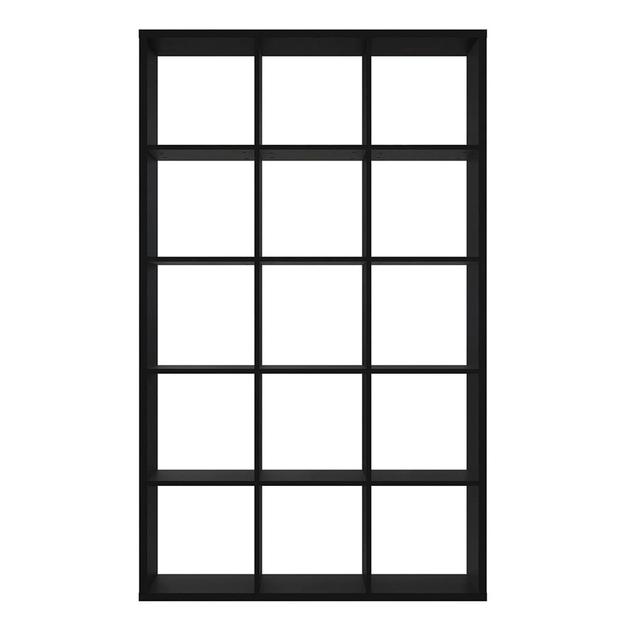 Mauro Shelving Unit - 15 Open - Matt Black