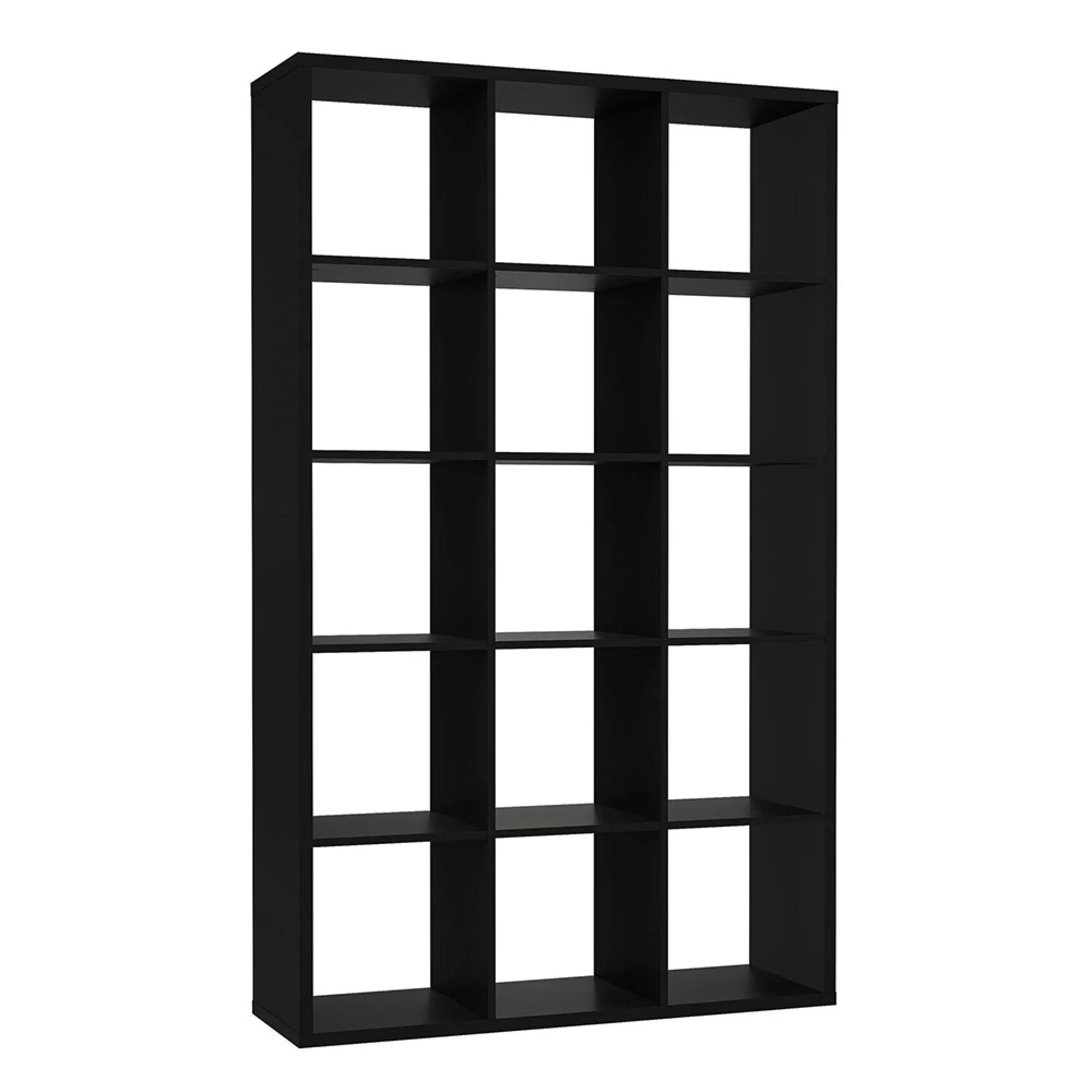 Mauro Shelving Unit - 15 Open - Matt Black