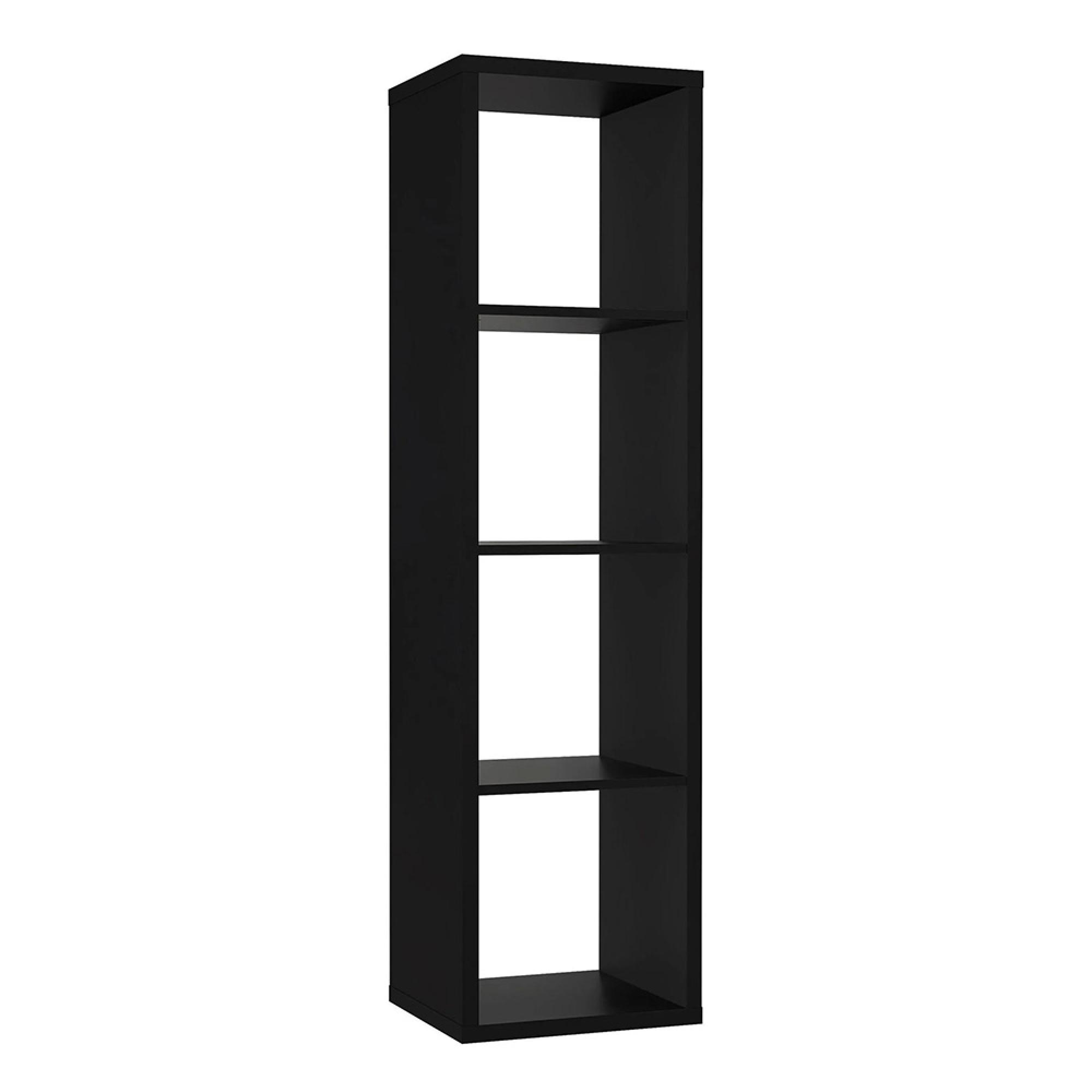 Mauro Shelving Unit - 4 Open - Matt Black