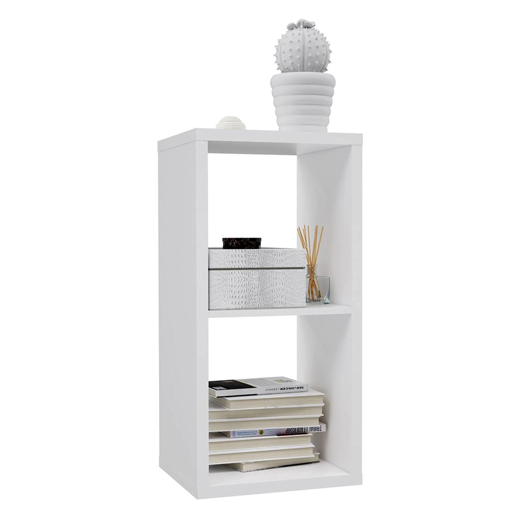 Mauro Shelving Unit - 2 Open - Matt White