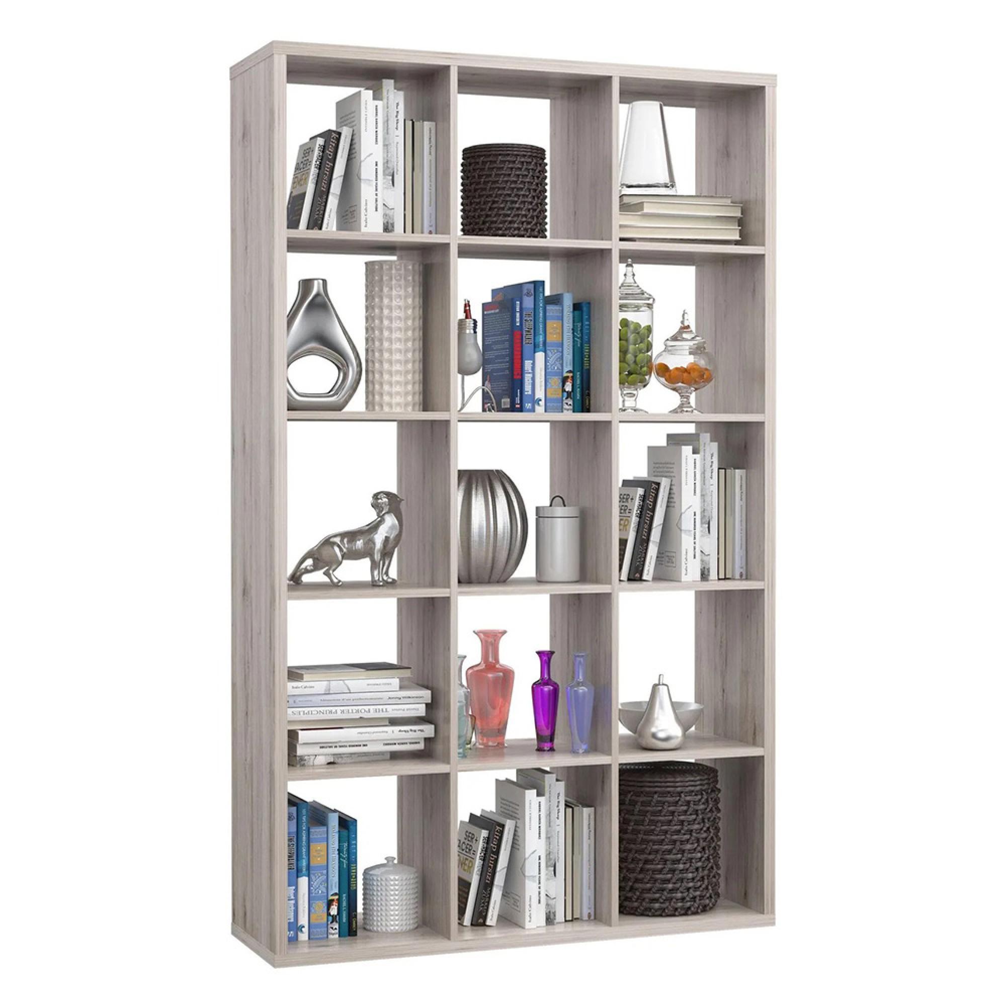 Mauro Shelving Unit - 15 Open - Sand Oak