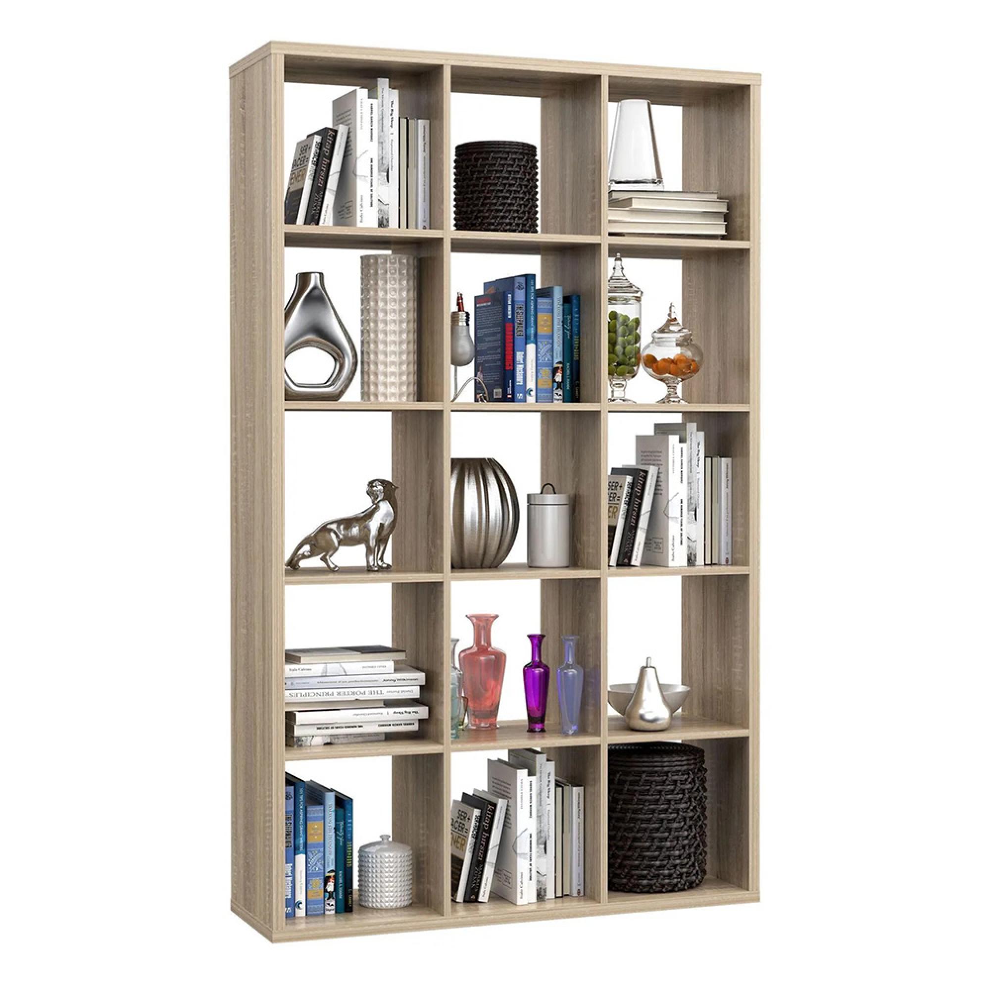 Mauro Shelving Unit - 15 Open - Sonoma Oak