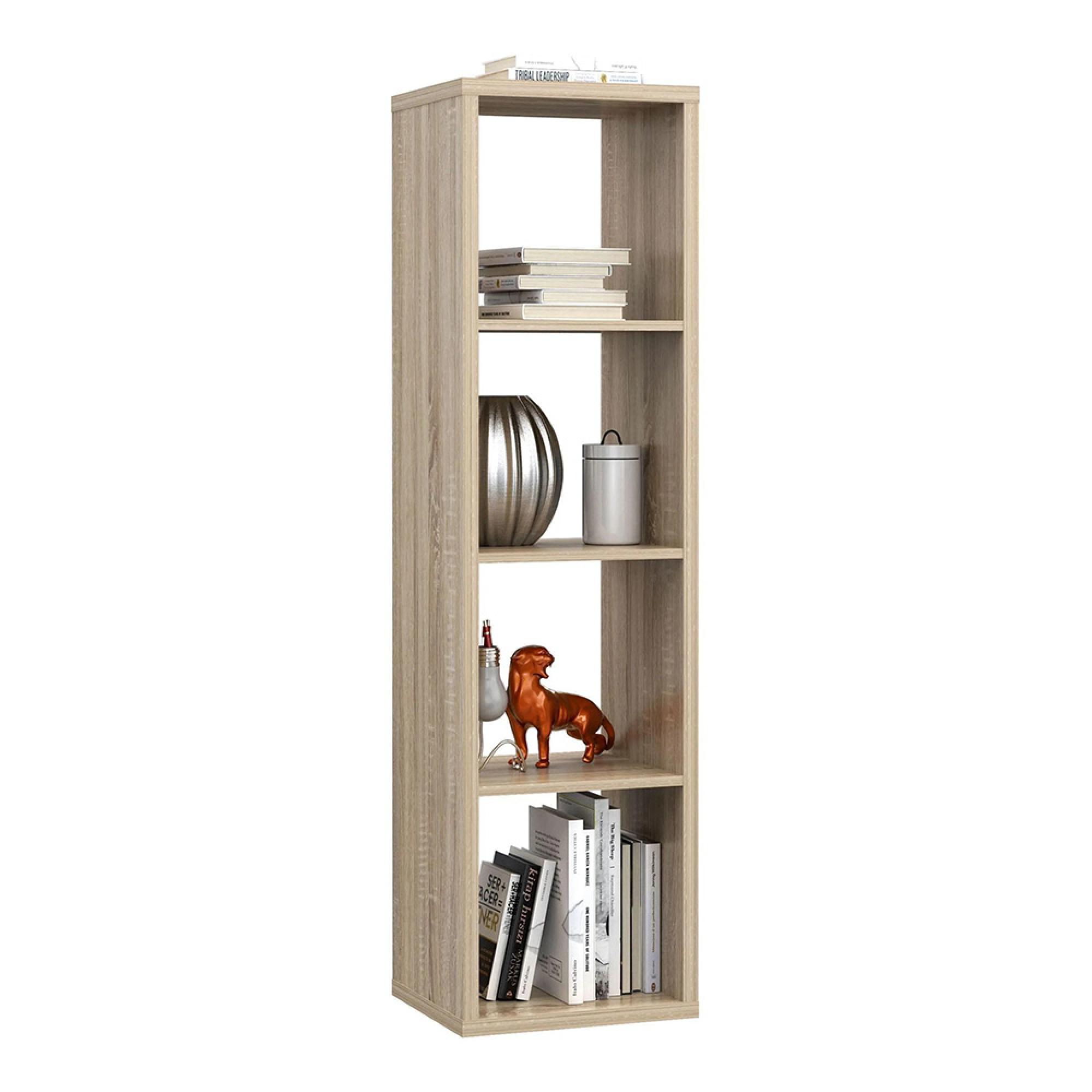 Mauro Shelving Unit - 4 Open - Sonoma Oak