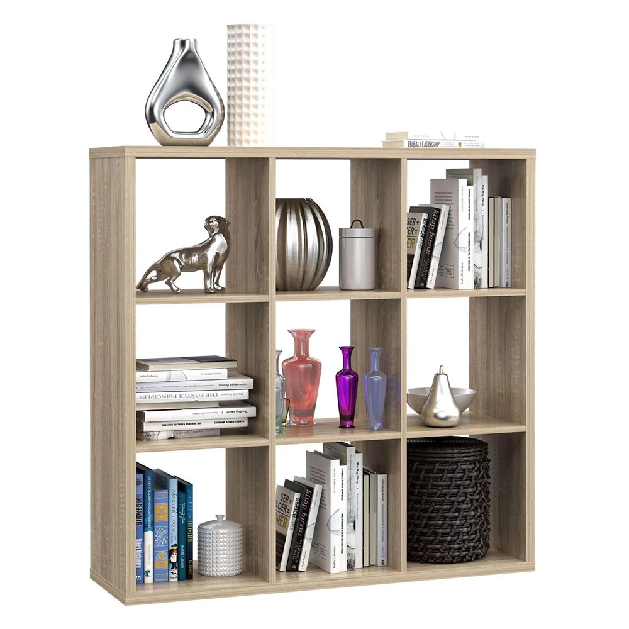 Mauro Shelving Unit - 9 Open - Sonoma Oak