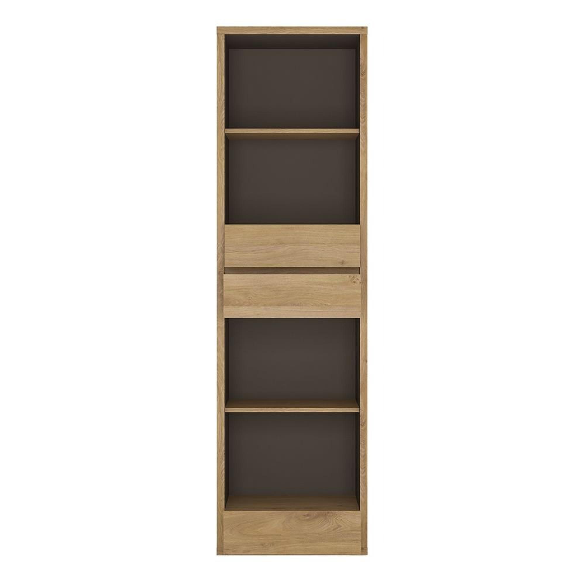 Shetland Bookcase - 3 Drawer - Narrow - Oak