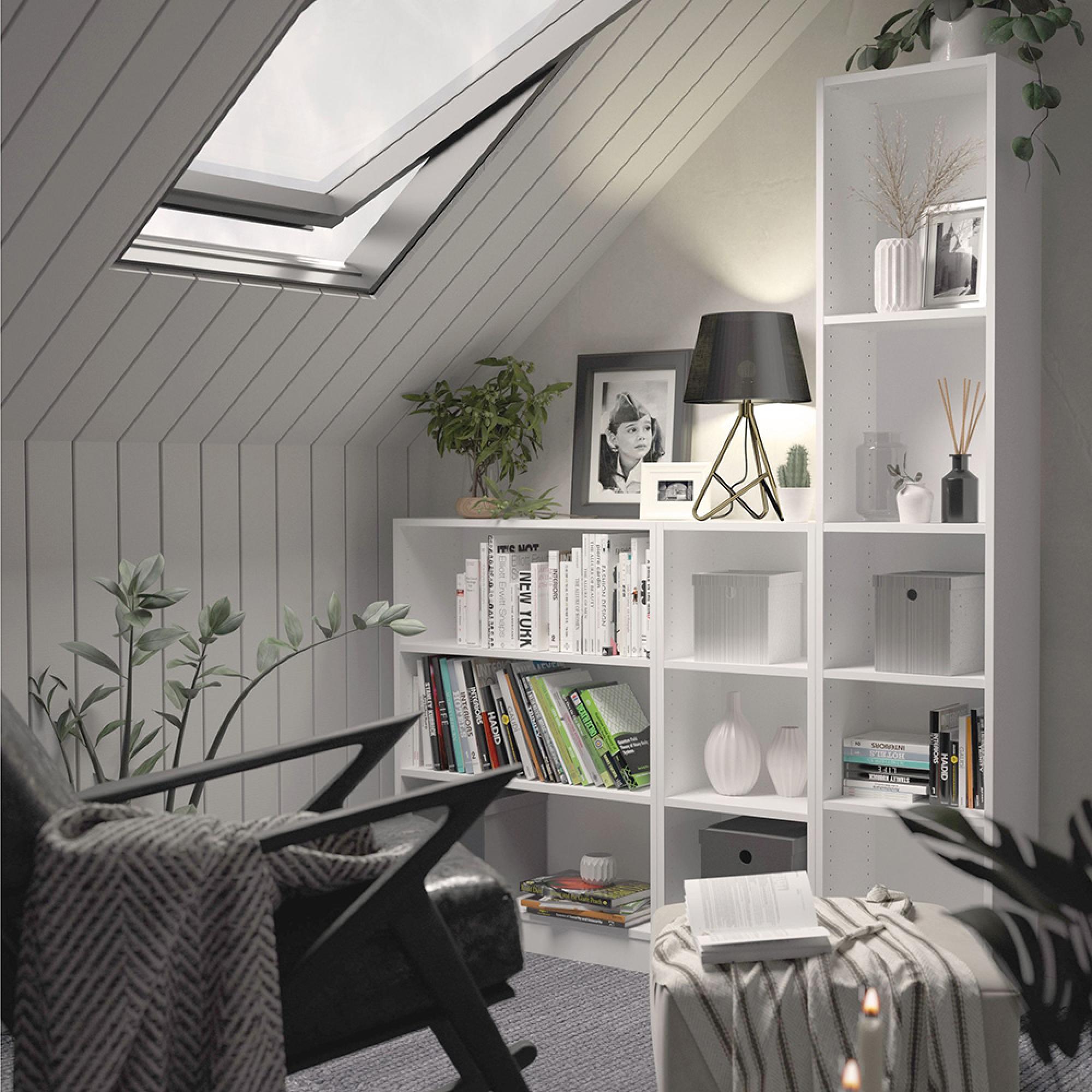 Basic Bookcase - Low - White