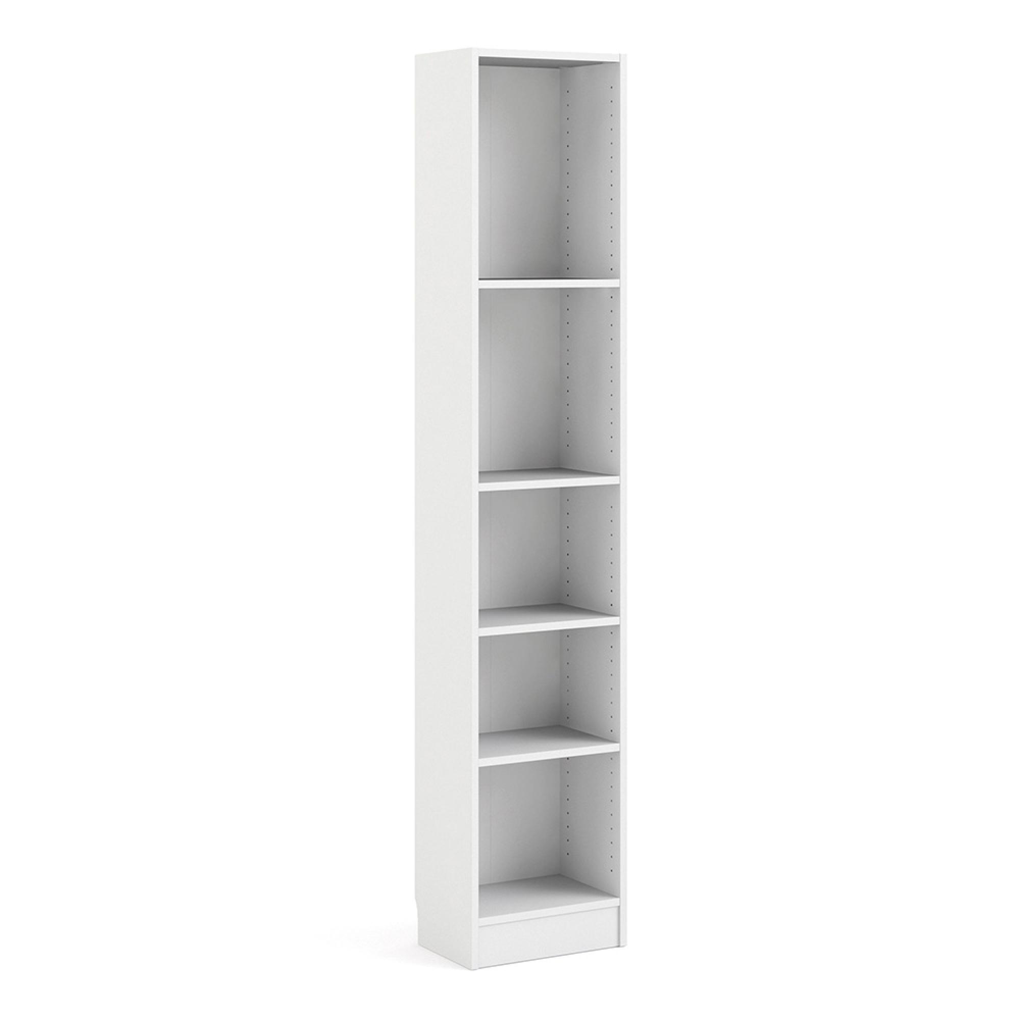 Basic Bookcase - Narrow - White