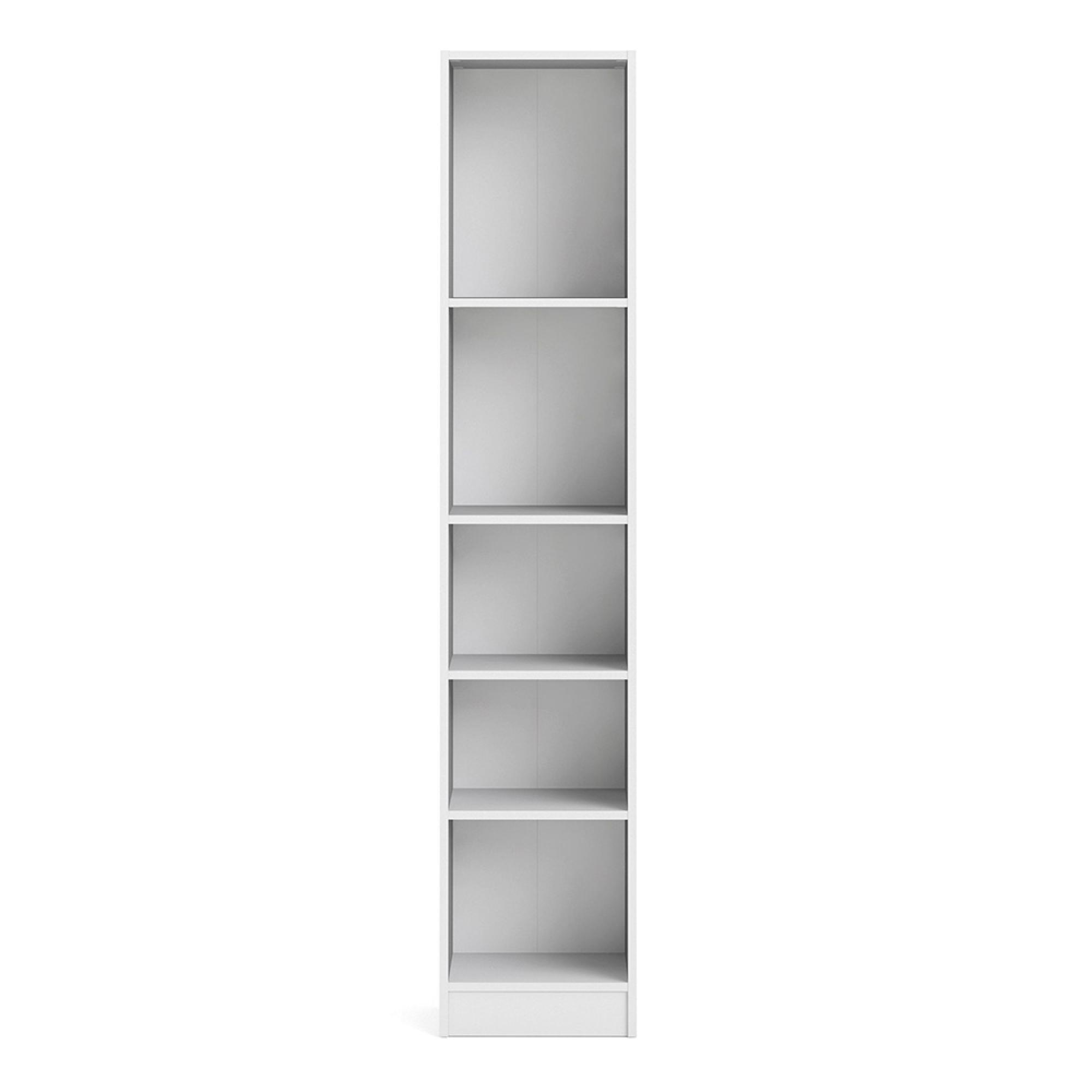 Basic Bookcase - Narrow - White