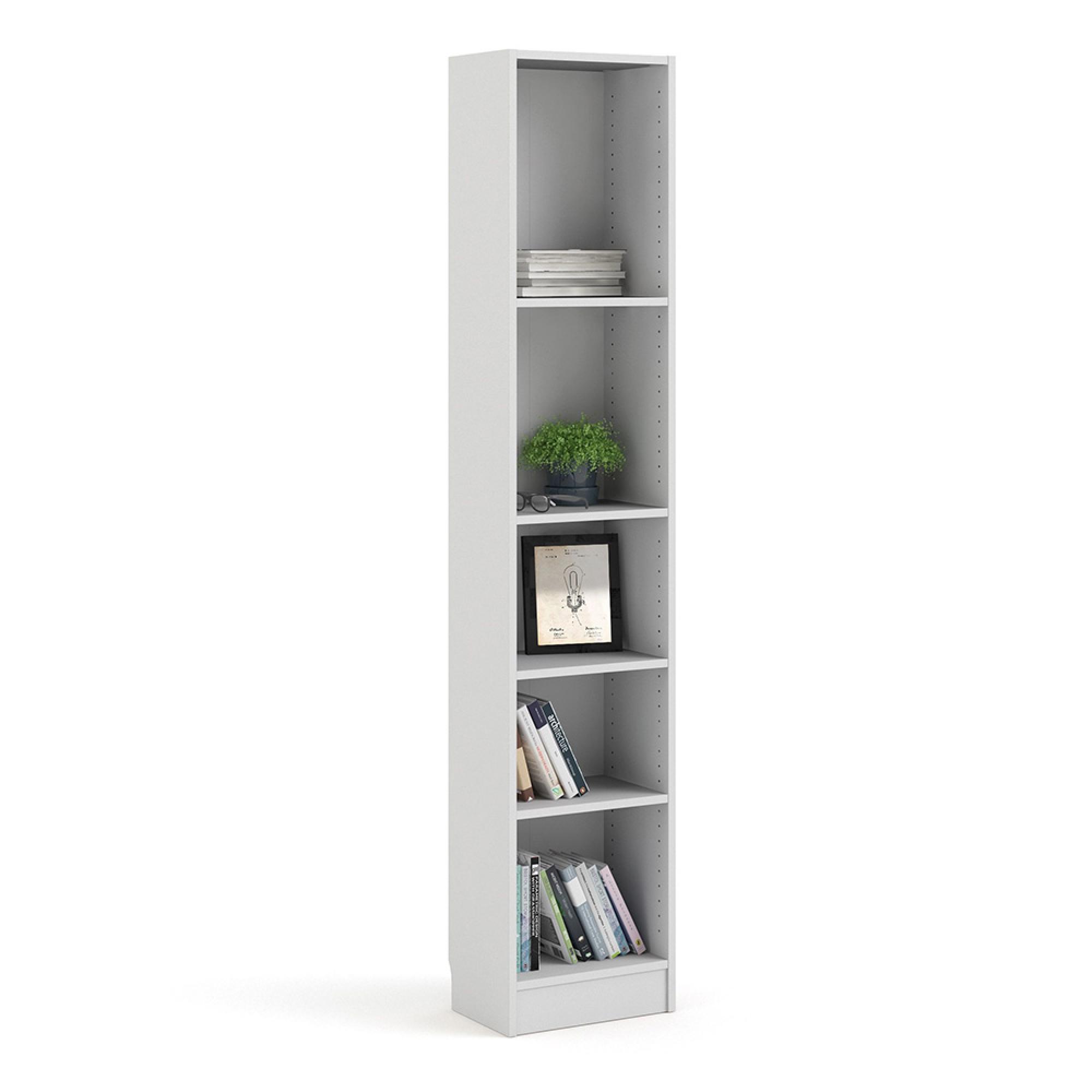 Basic Bookcase - Narrow - White