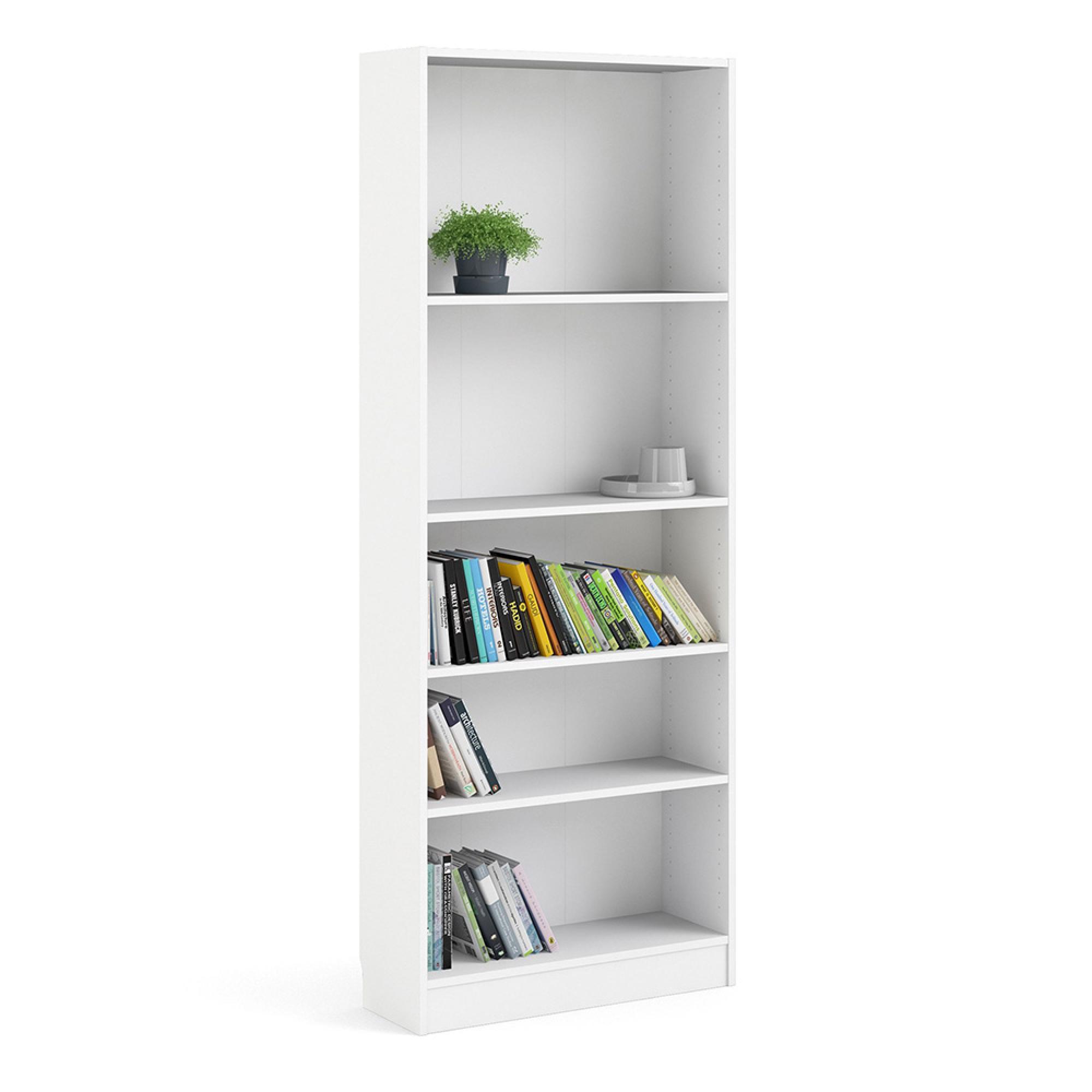 Basic Bookcase - Wide - White