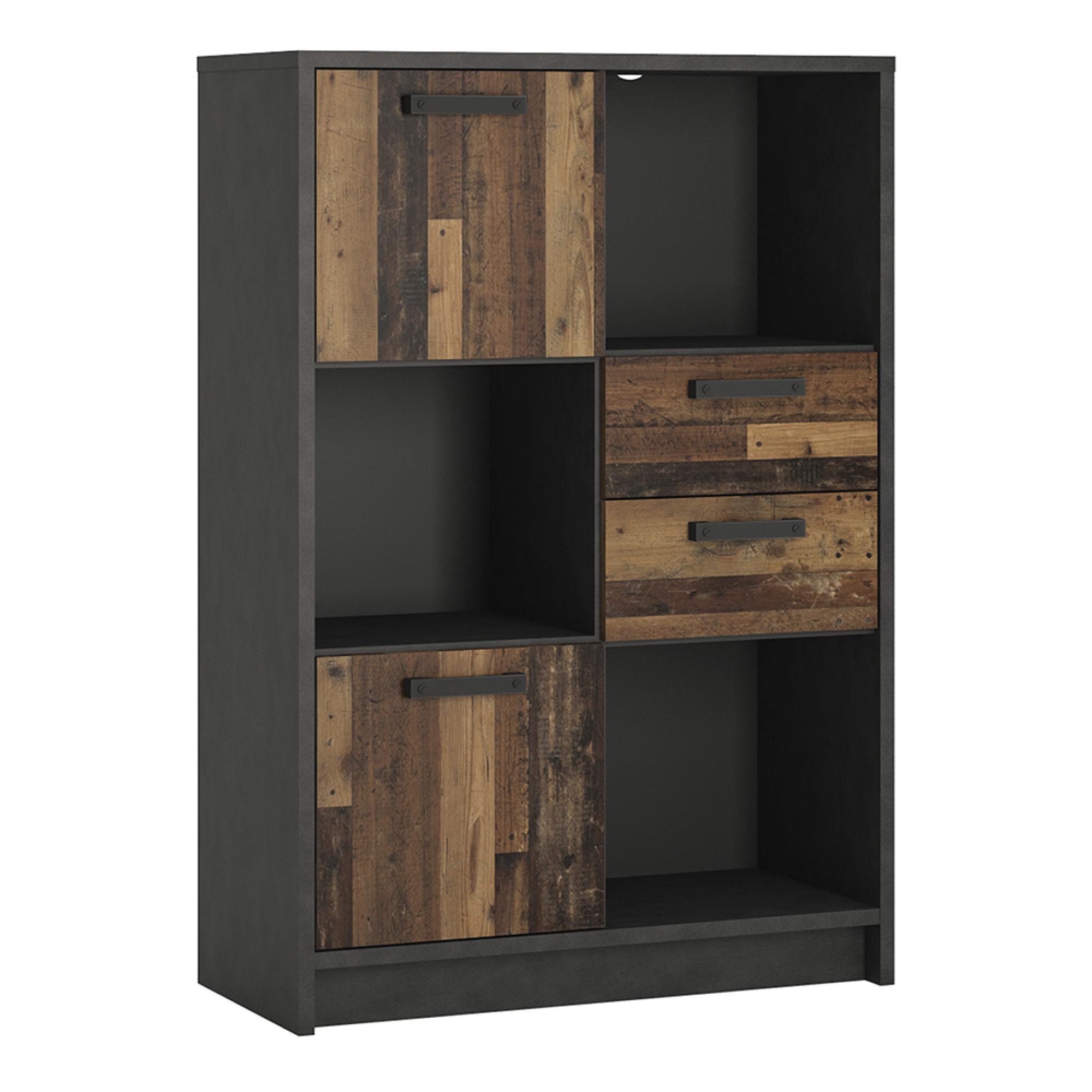 Brooklyn Bookcase - 2 Door - 2 Drawer - Low - Rustic