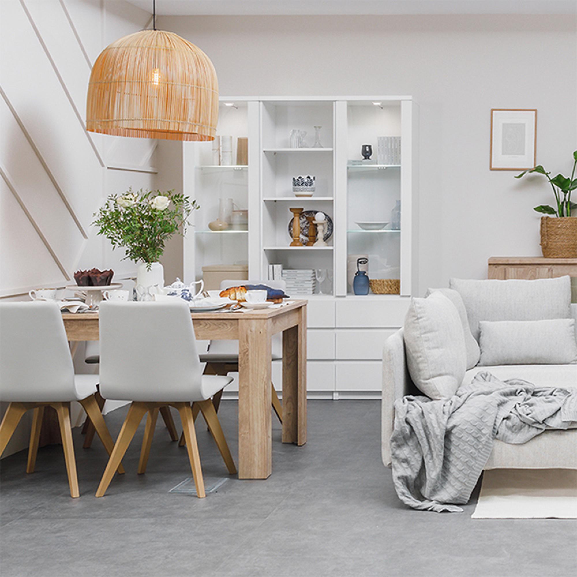 Fribo Bookcase - 3 Drawer - Narrow - White