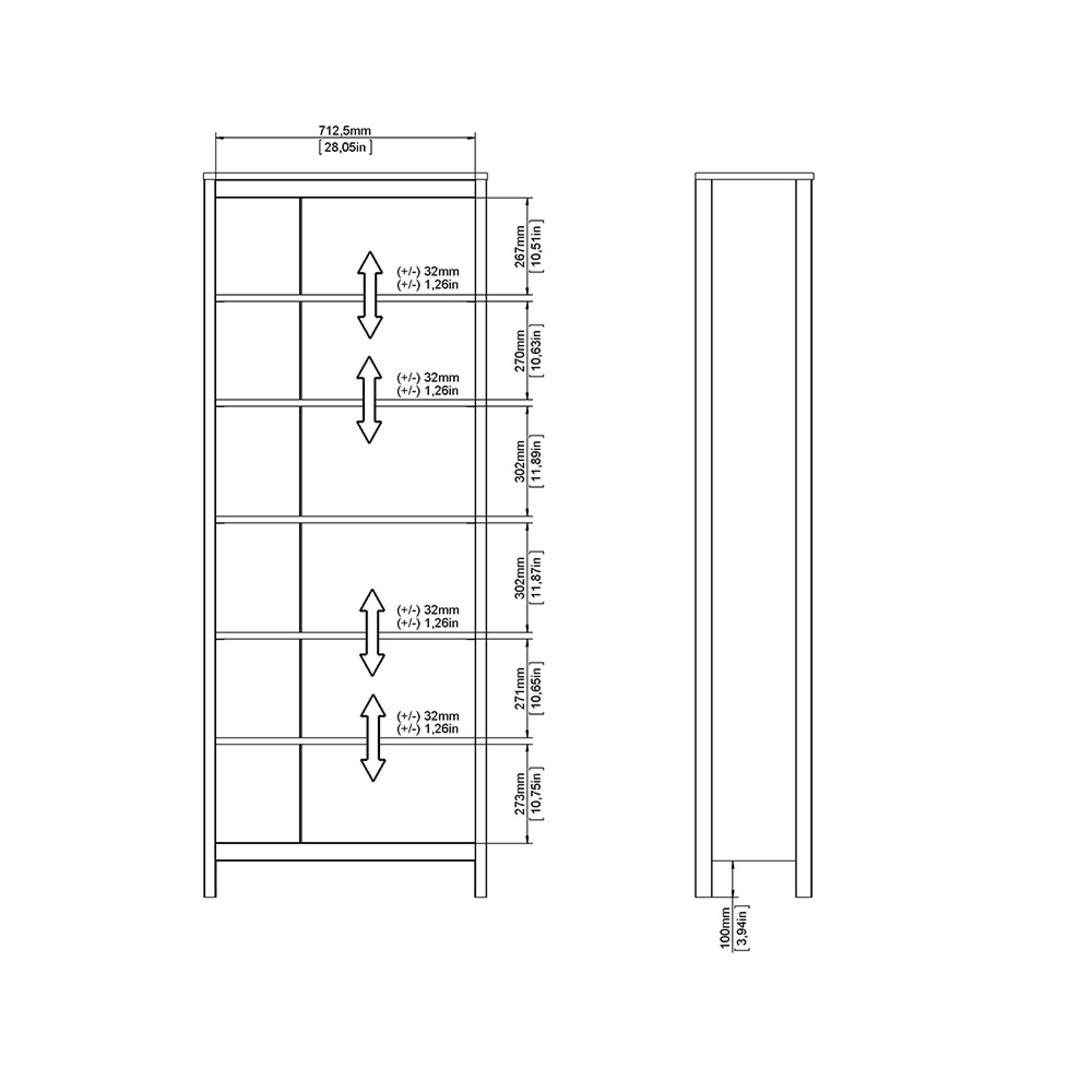 Barcelona Bookcase - White