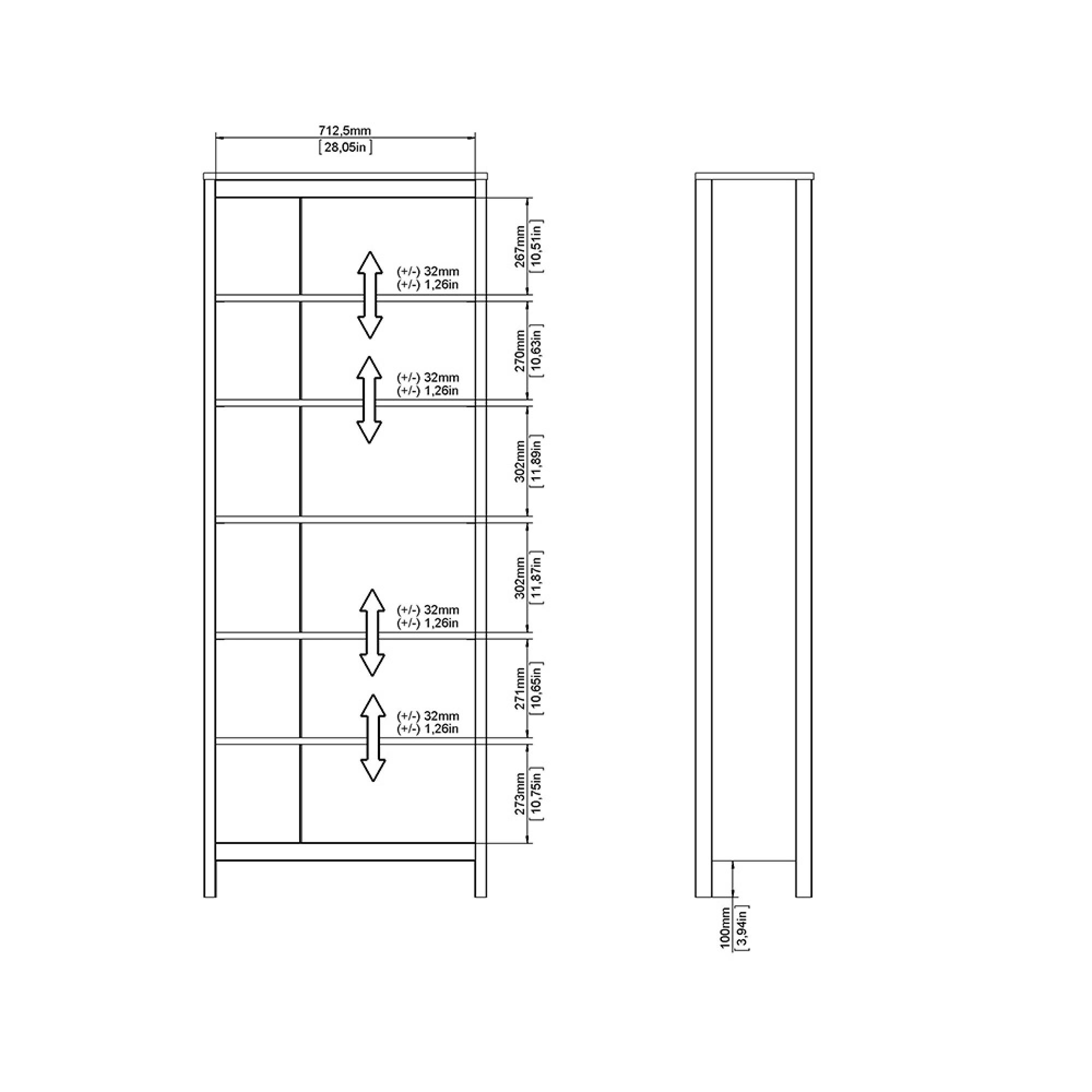 Madrid Bookcase - Jackson Hickory Oak