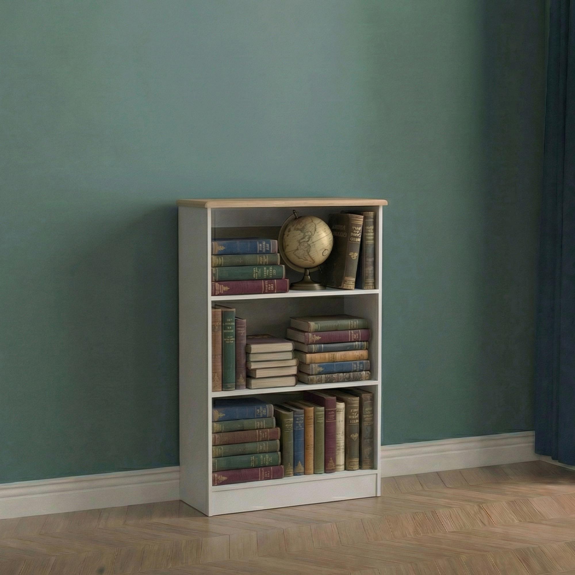 Victoria Bookcase - Grey and Riviera Oak