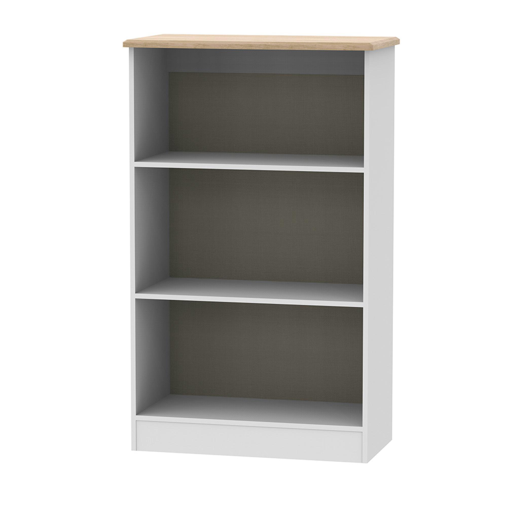 Victoria Bookcase - Grey and Riviera Oak