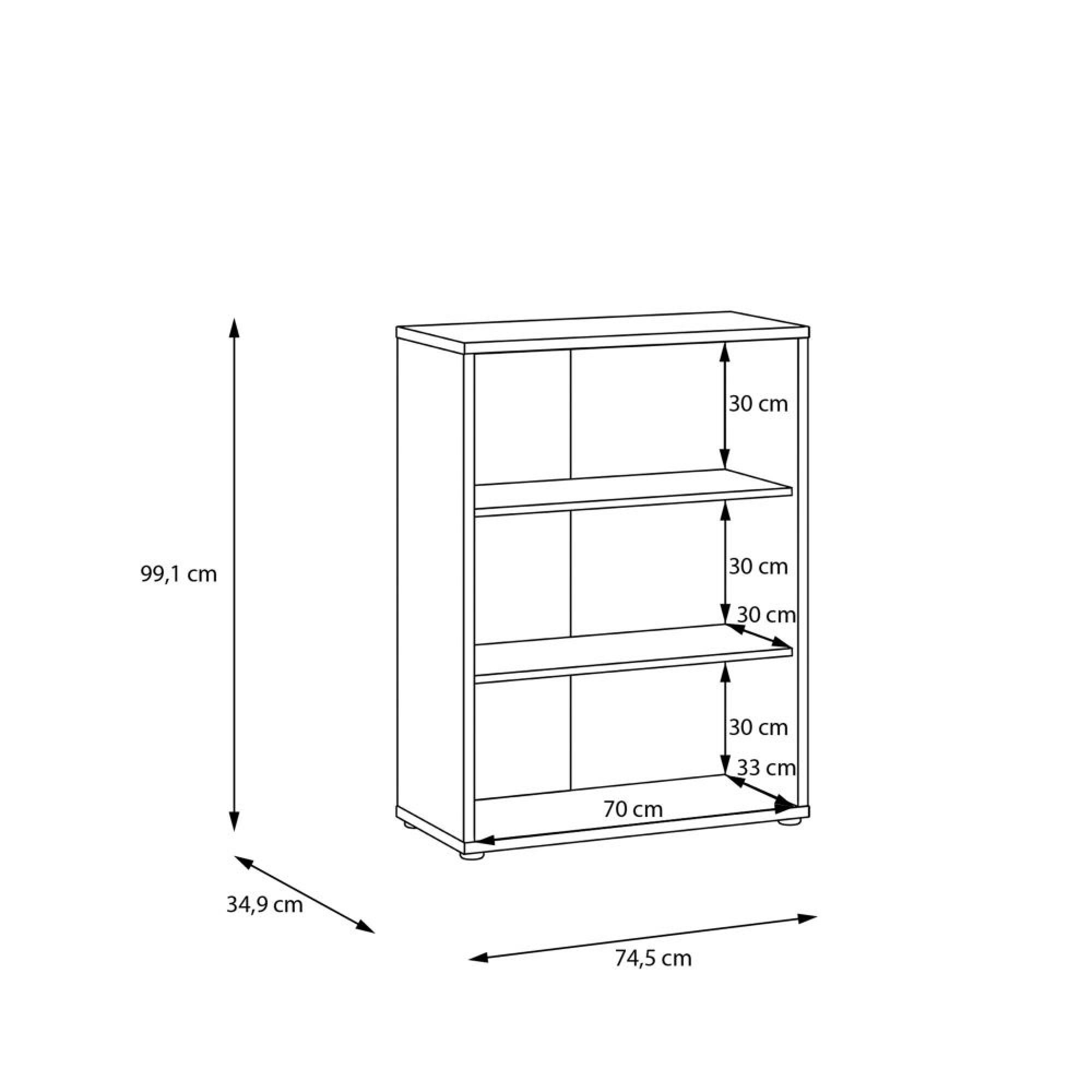 Alice Springs Bookcase - Low - Sand