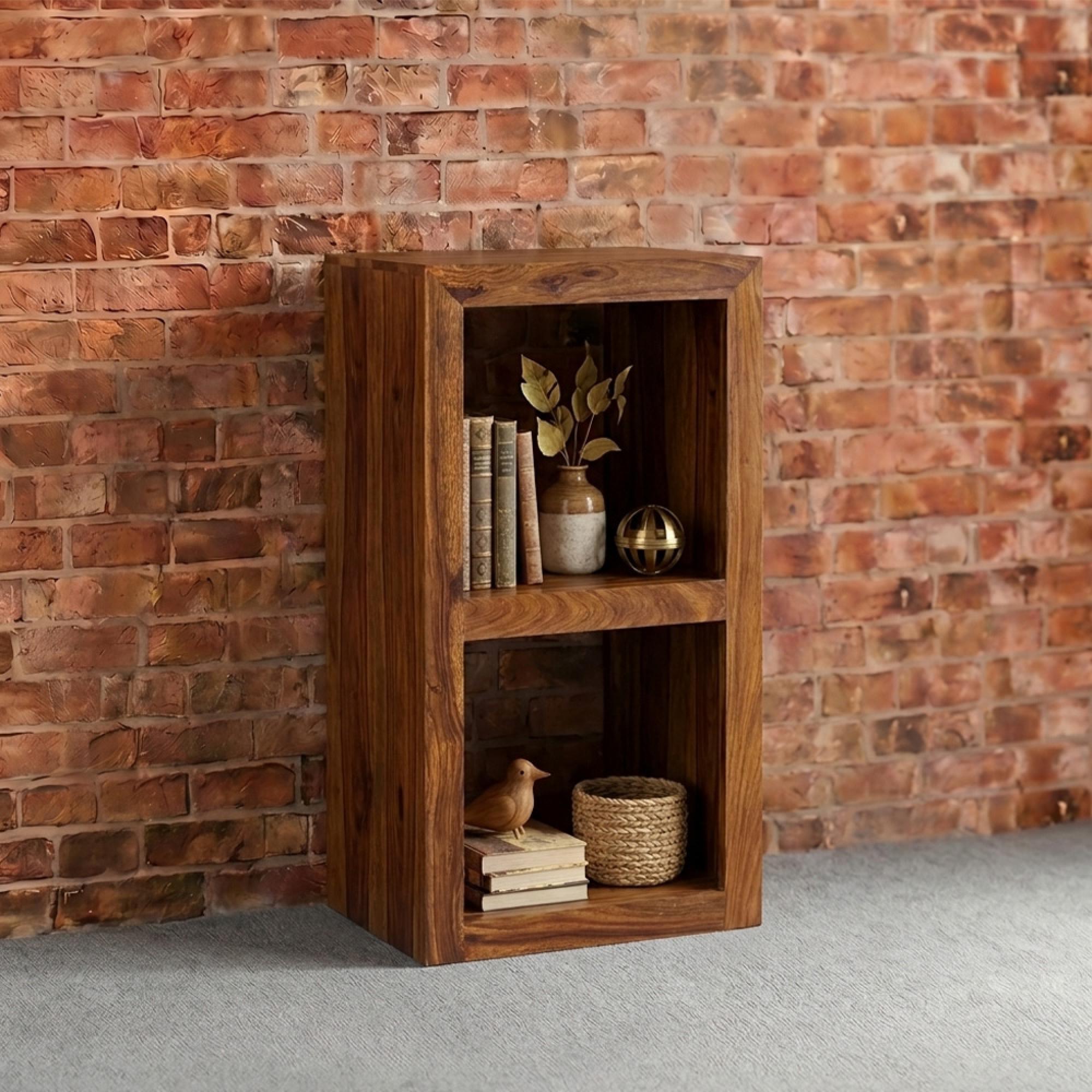 Cuban Storage Unit - 2 Hole - Vertical - Sheesham Wood