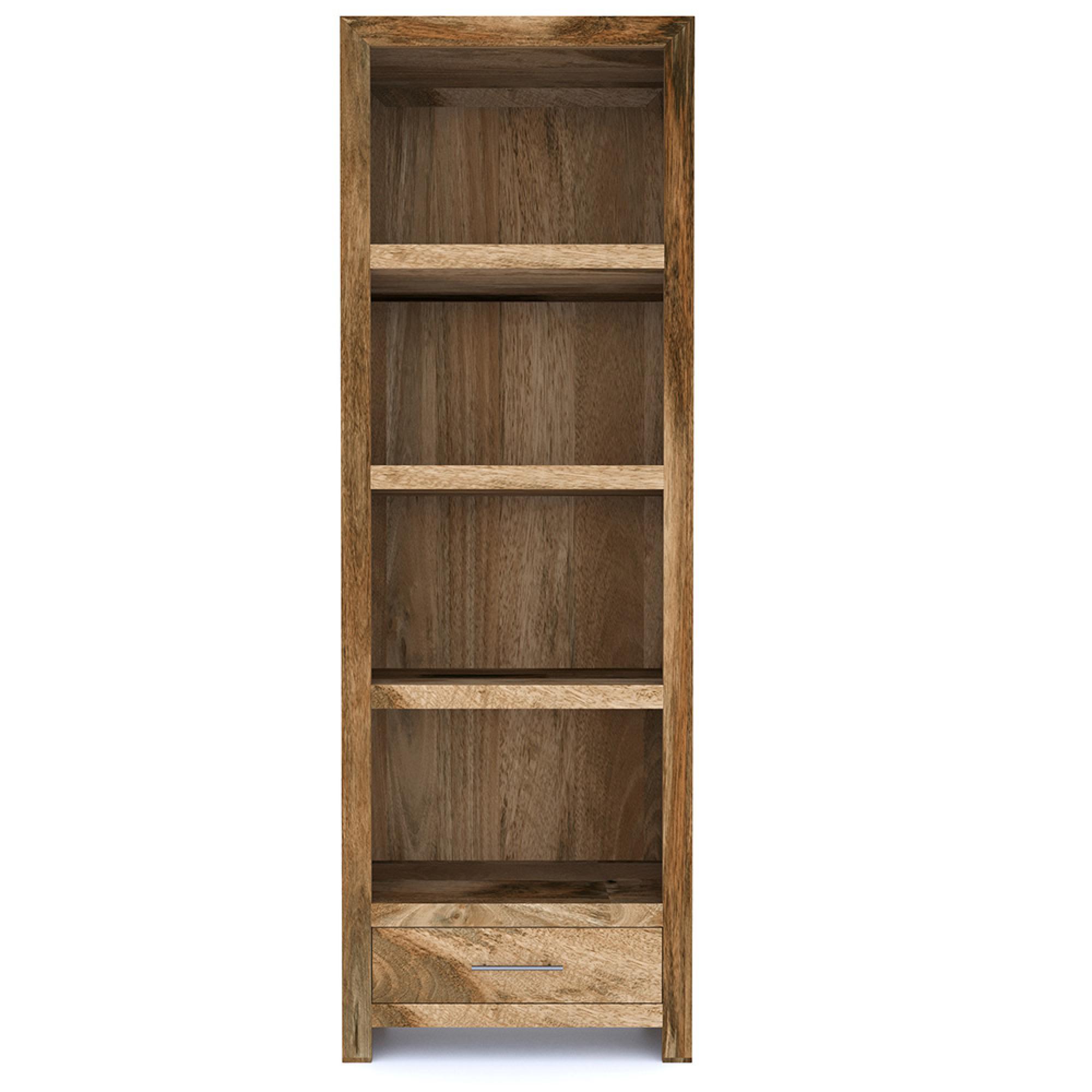 Cuban Bookcase - Narrow - Natural Mango Wood