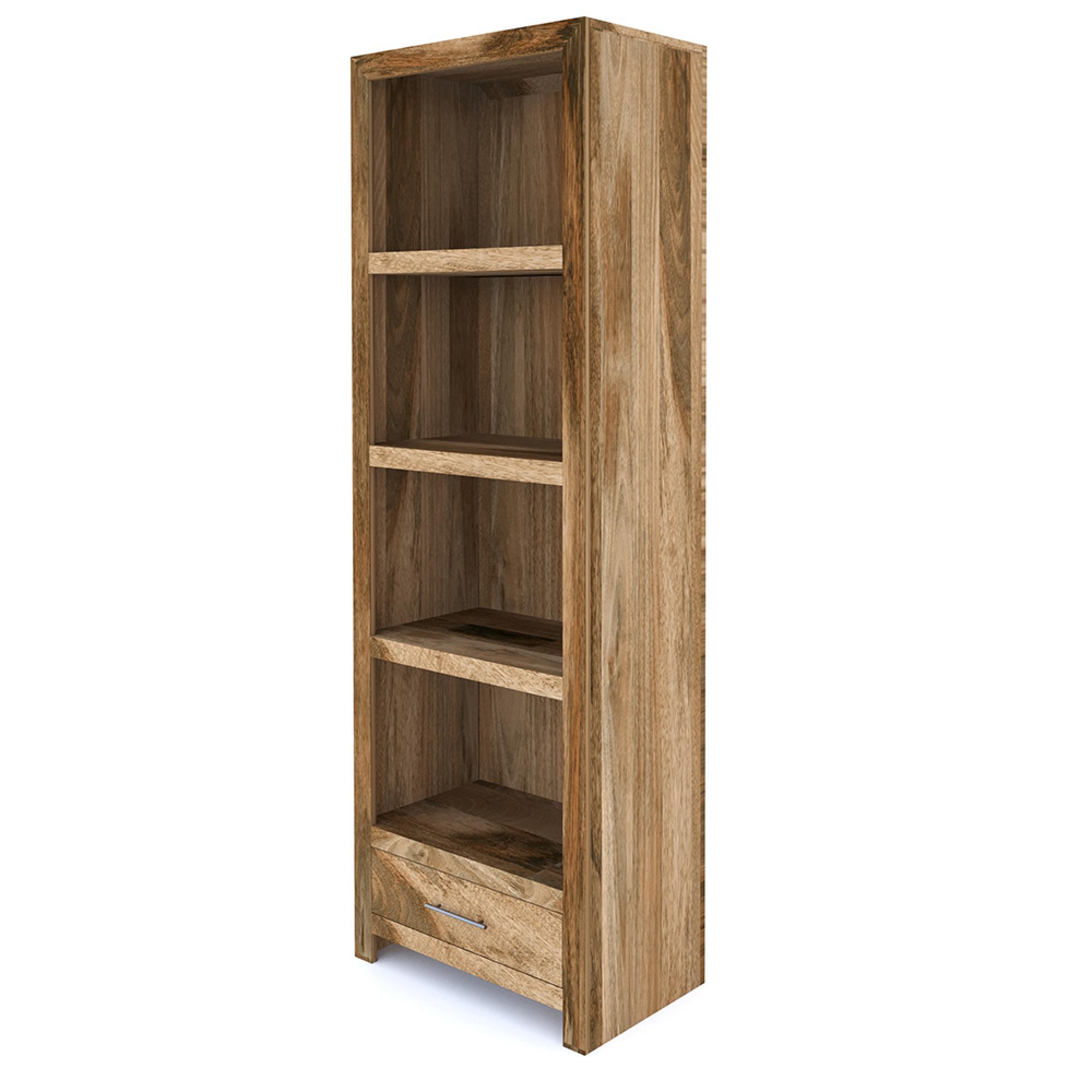 Cuban Bookcase - Narrow - Natural Mango Wood