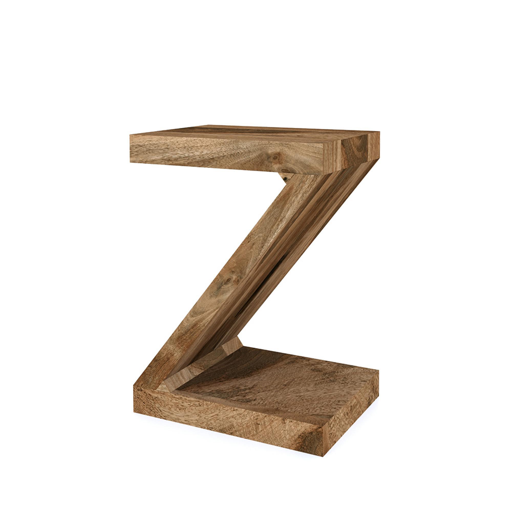 Cube Shelving Unit - Z Shape - Natural Mango Wood
