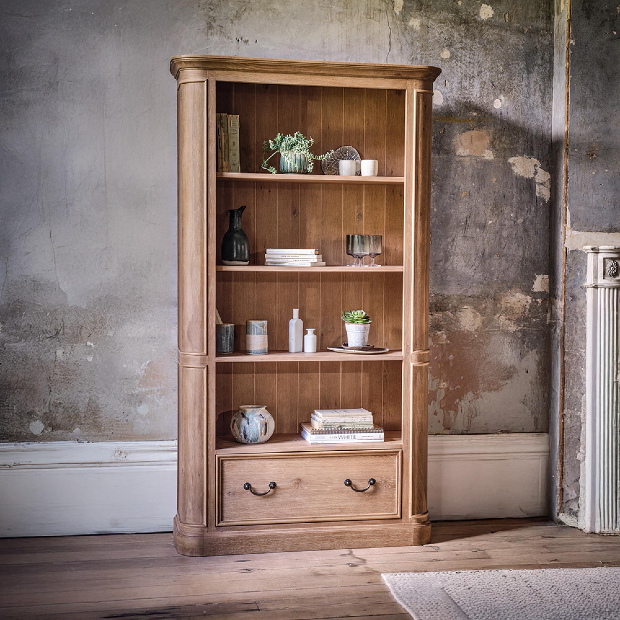 Cannes Bookcase - 1 Drawer - Timber Wood