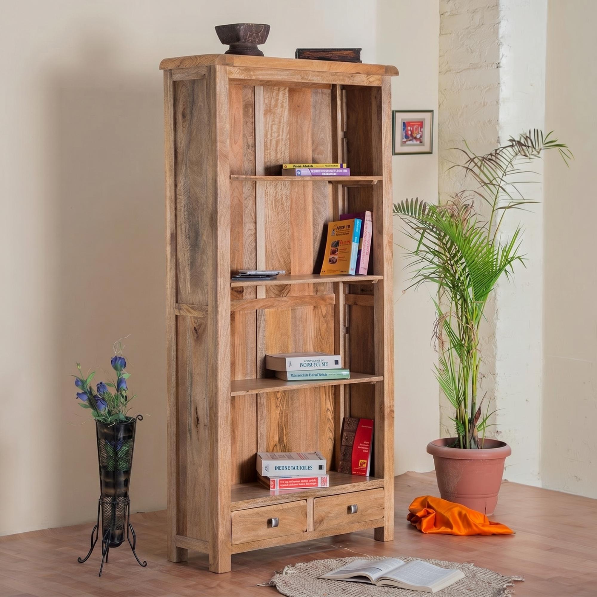 Odisha Bookcase - Large - Solid Mango Wood