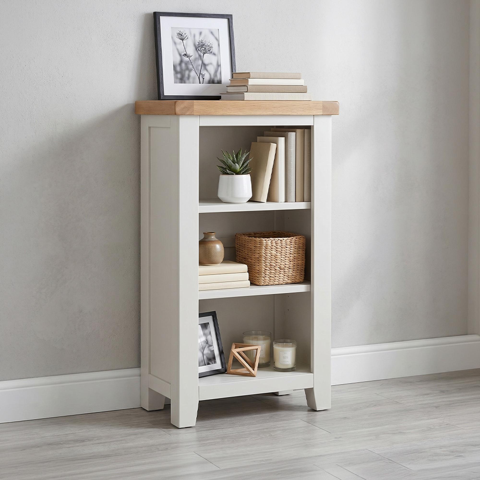 Melbourne Bookcase - Small - White and Wood